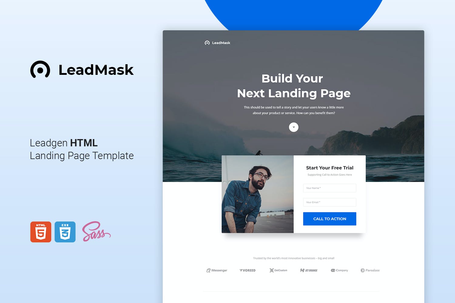 LeadMask – Leadgen HTML Landing Page Template