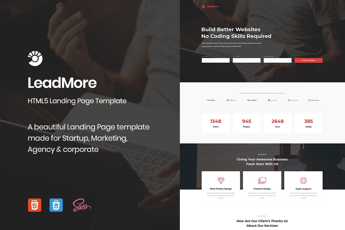 LeadMore – HTML5 Landing Page