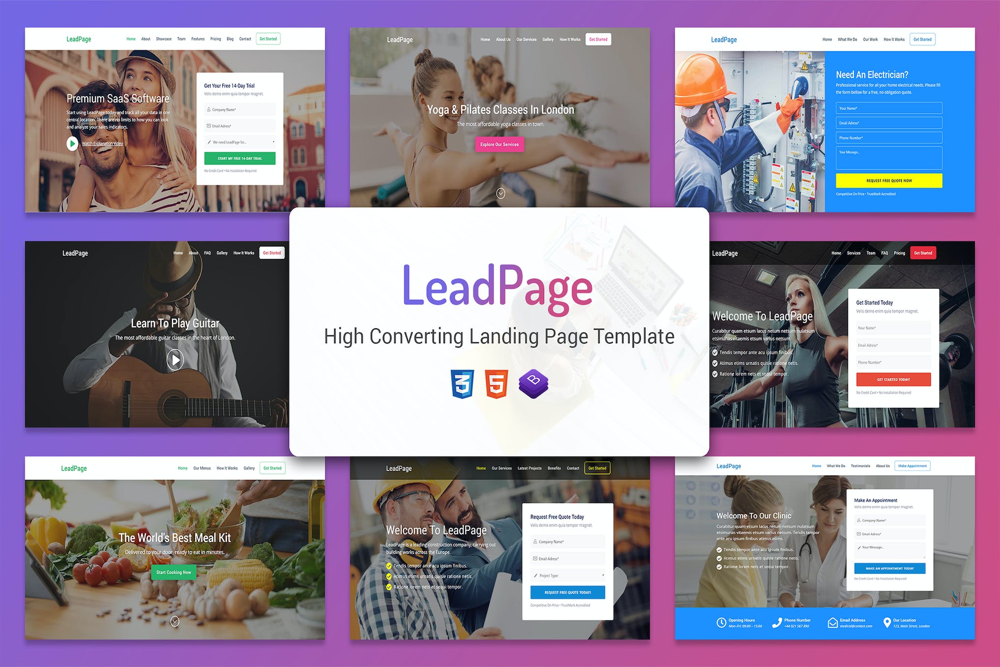 LeadPage – Marketing HTML Landing Page