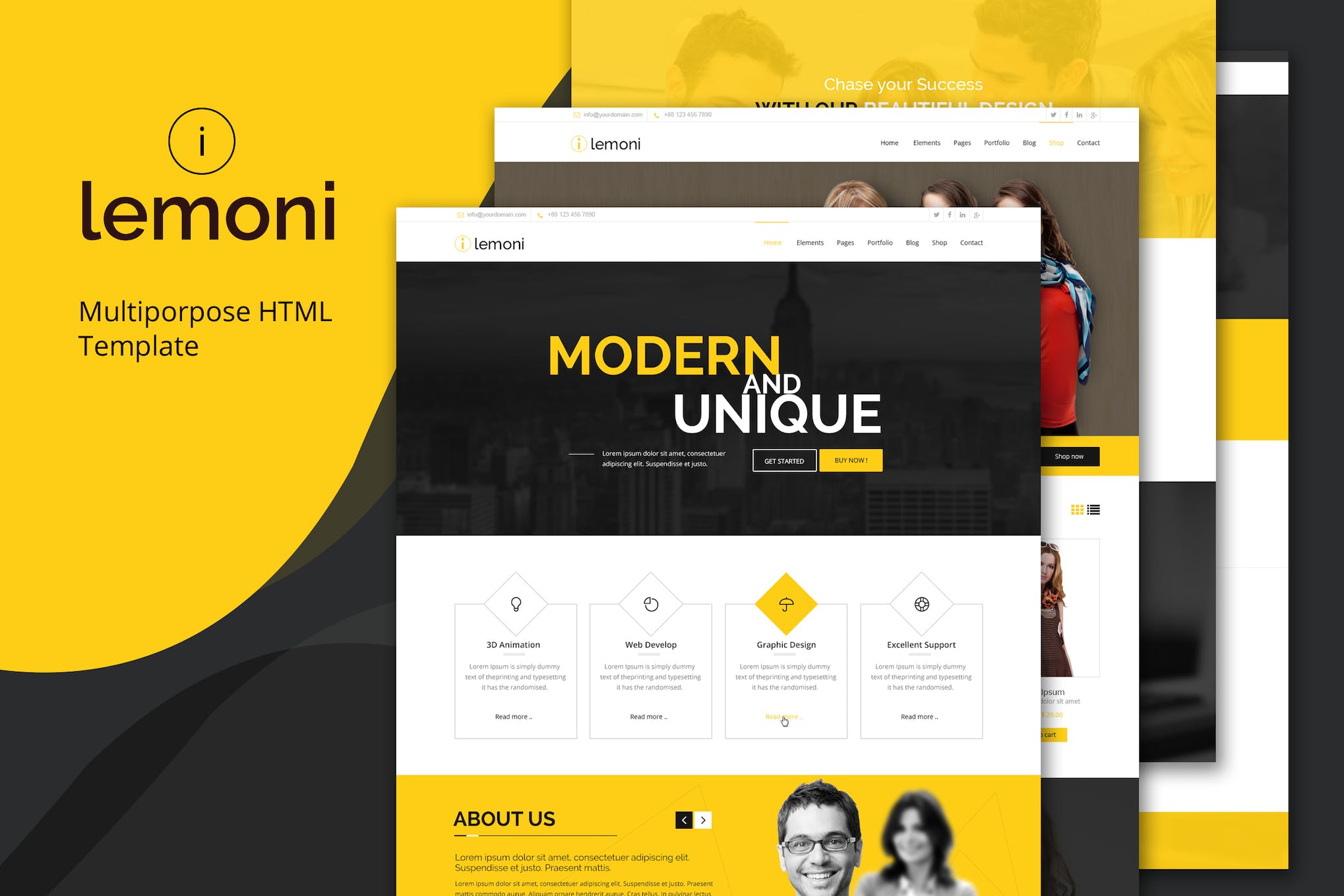 Lemoni – Multipurpose HTML5 Template