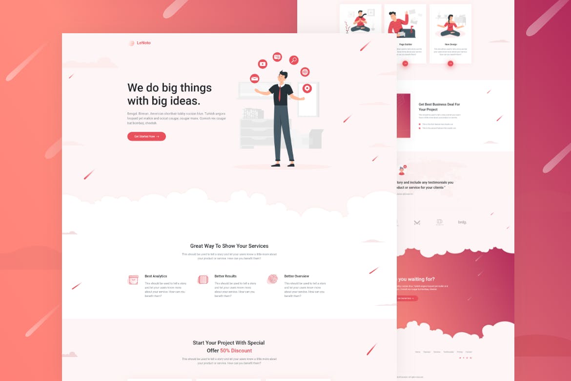 LeNoto – Isometric Business HTML Landing Page