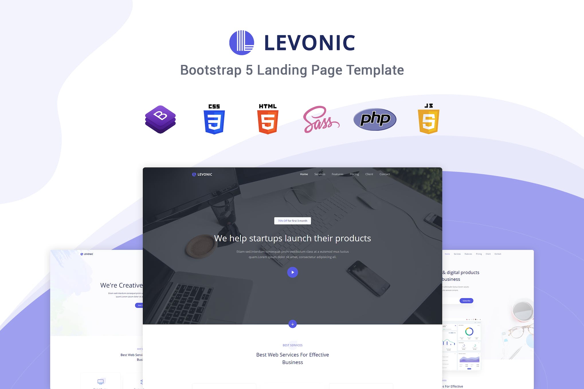 Levonic – Bootstrap 5 Landing Page Template