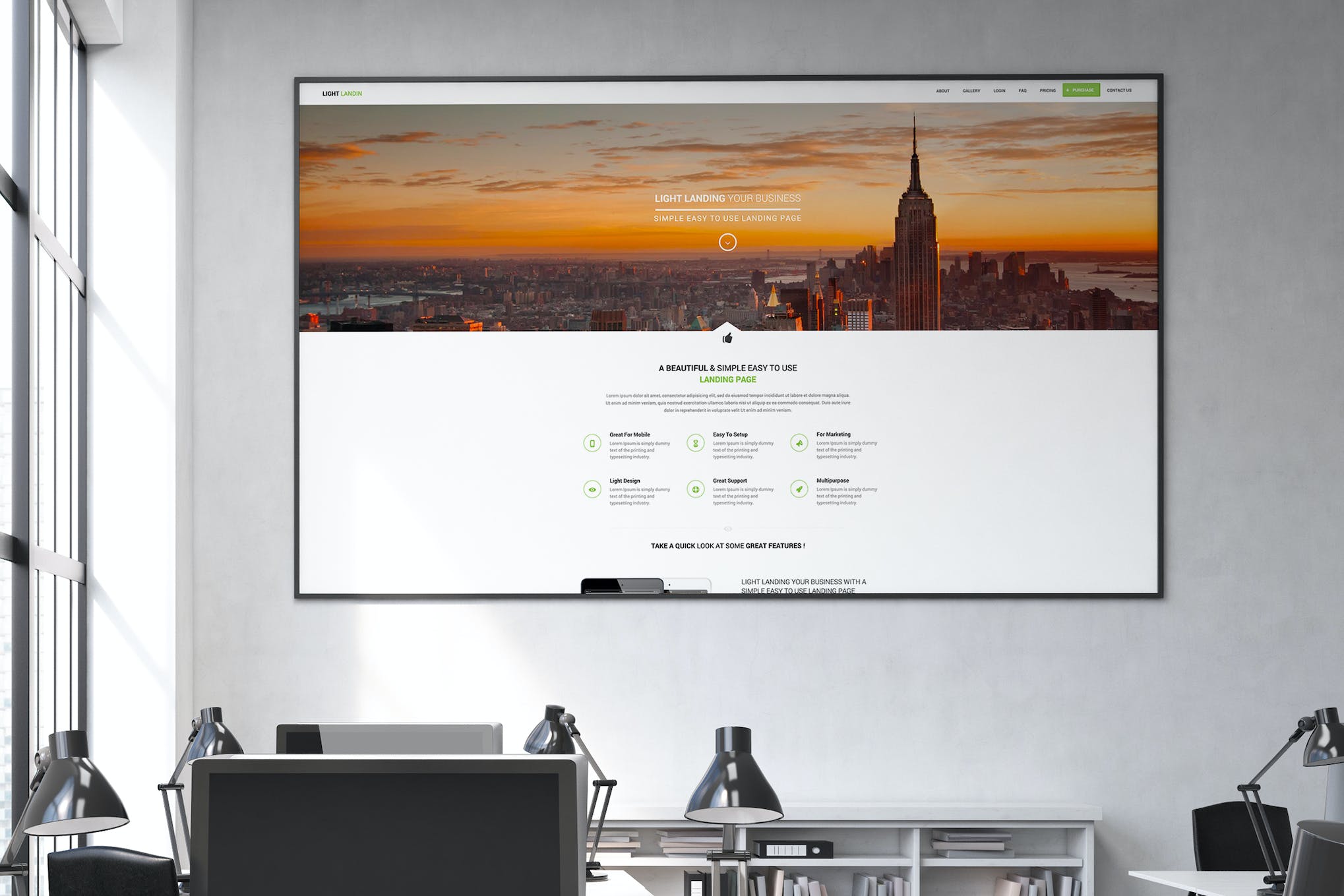 Light Landin Multipurpose Parallax Landing Page