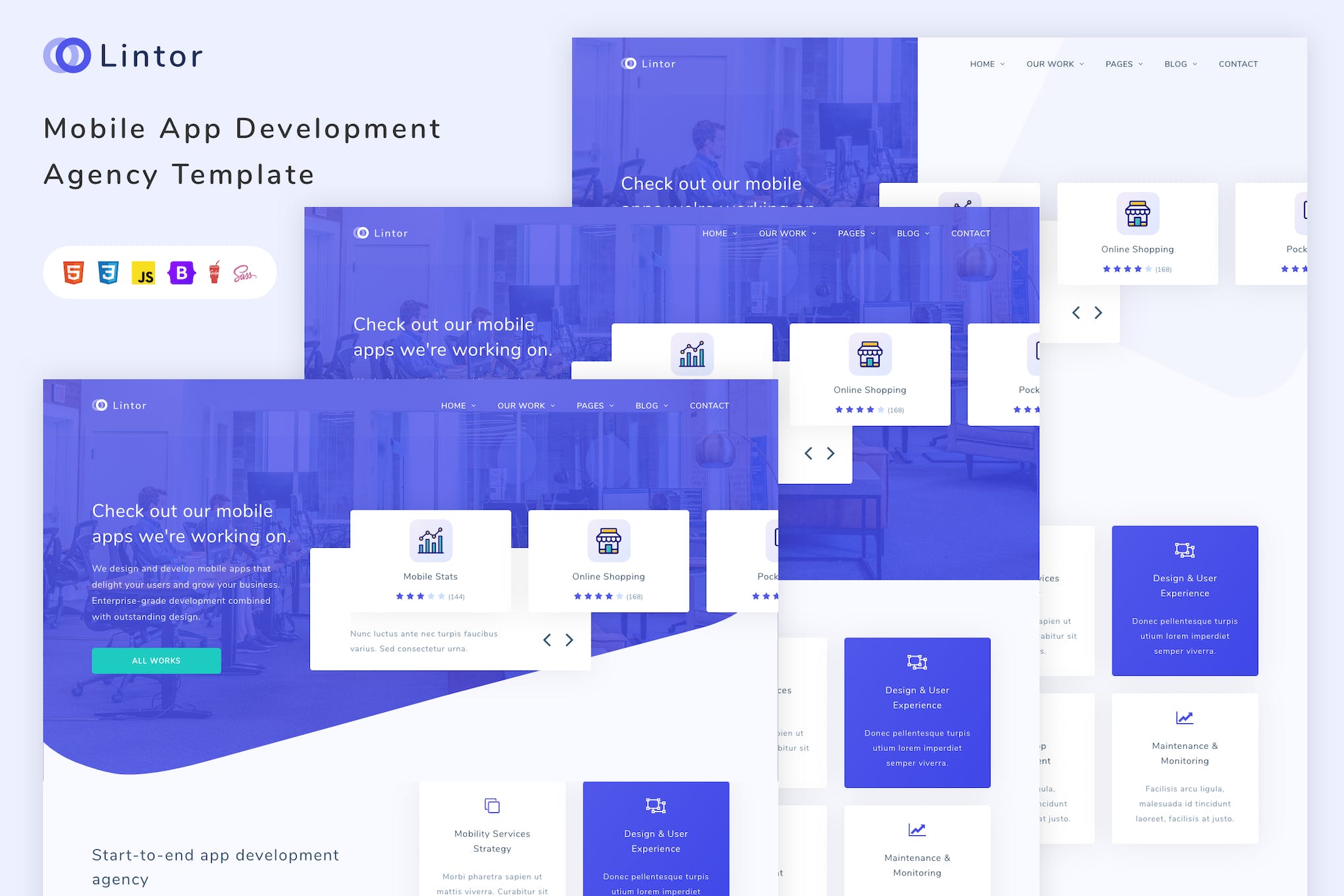 Lintor – Mobile App Development Agency Template