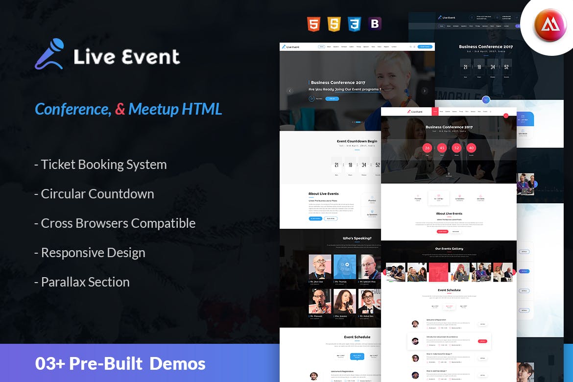 Live Event – Conference & Meetup HTML Template