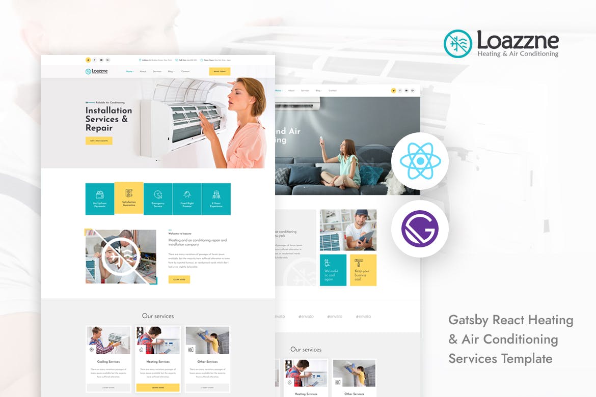 Loazzne – Gatsby React Heating & Air Conditioning