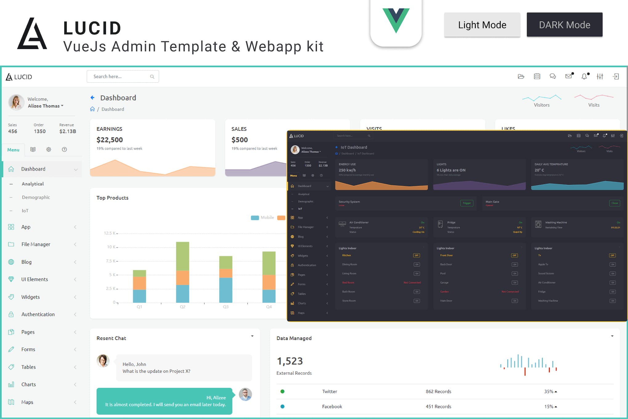 Lucid – VueJS Admin Template & Webapp kit