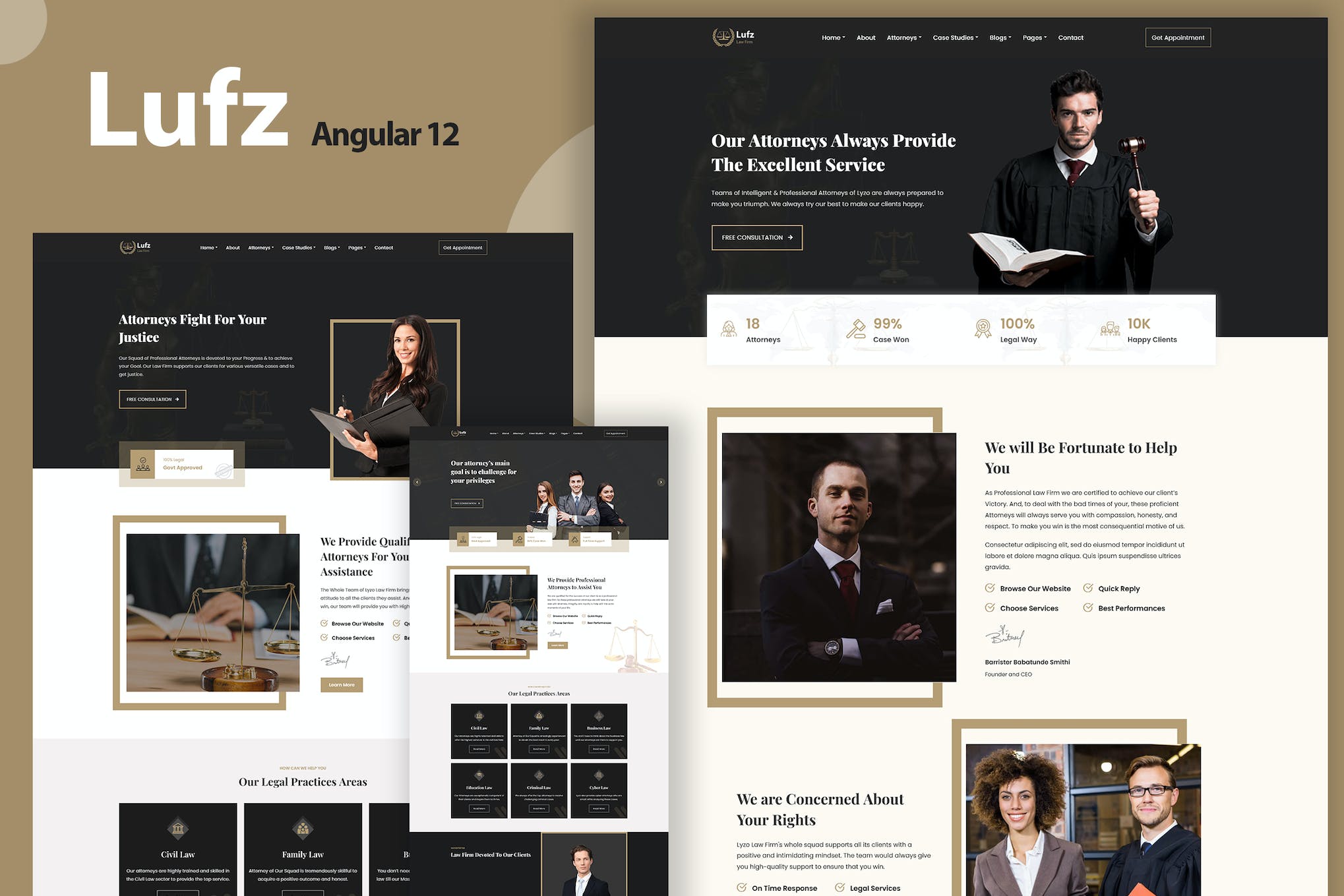 Lufz – Law Firm & Attorney Angular 13 Template