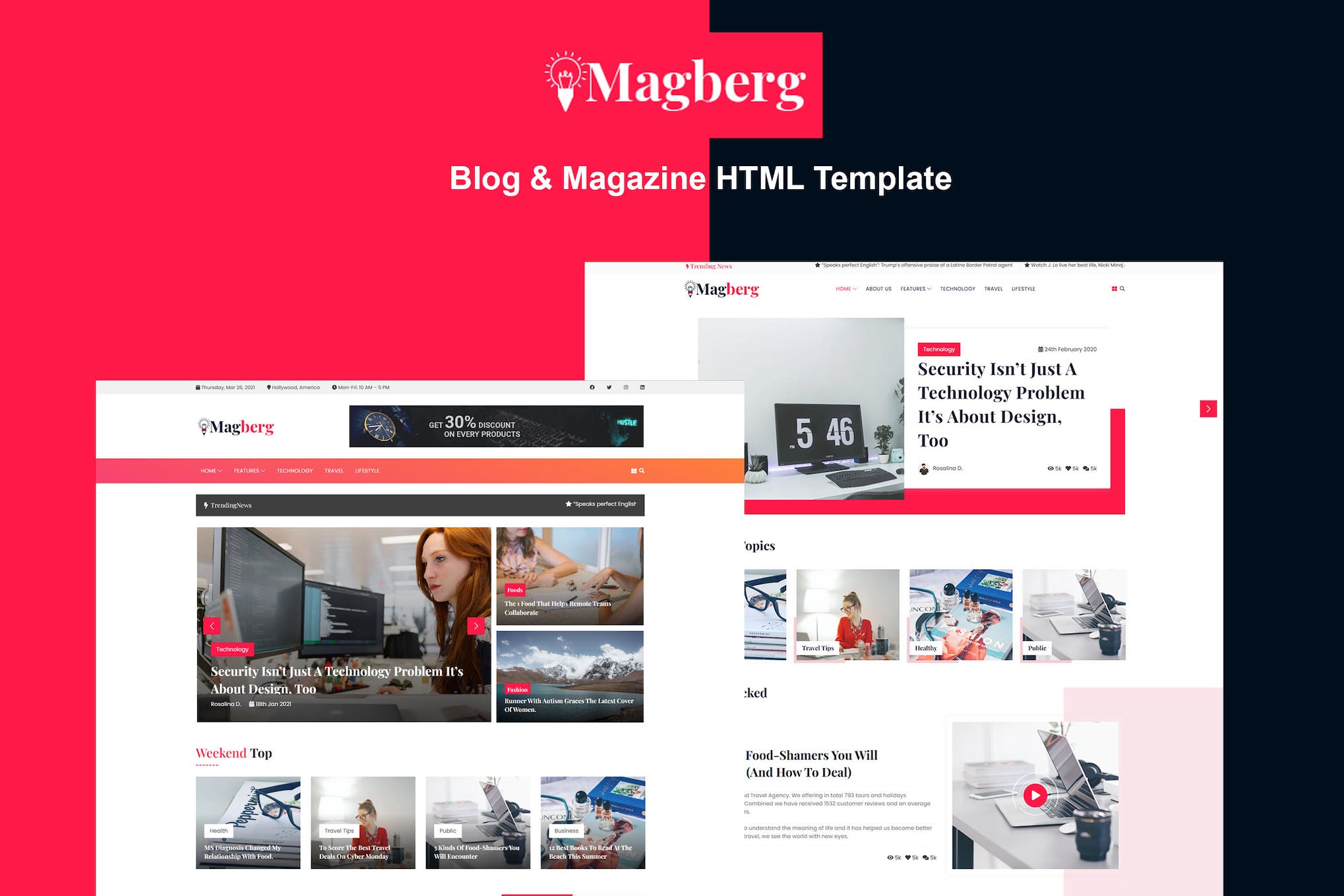 Magberg – Blog & Magazine HTML Template