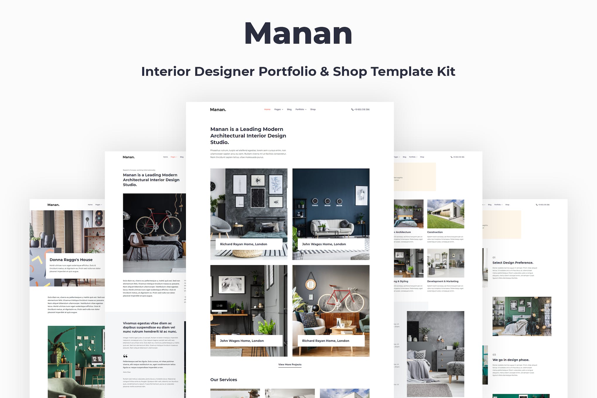 Manan – Interior Designer Elementor Template Kit