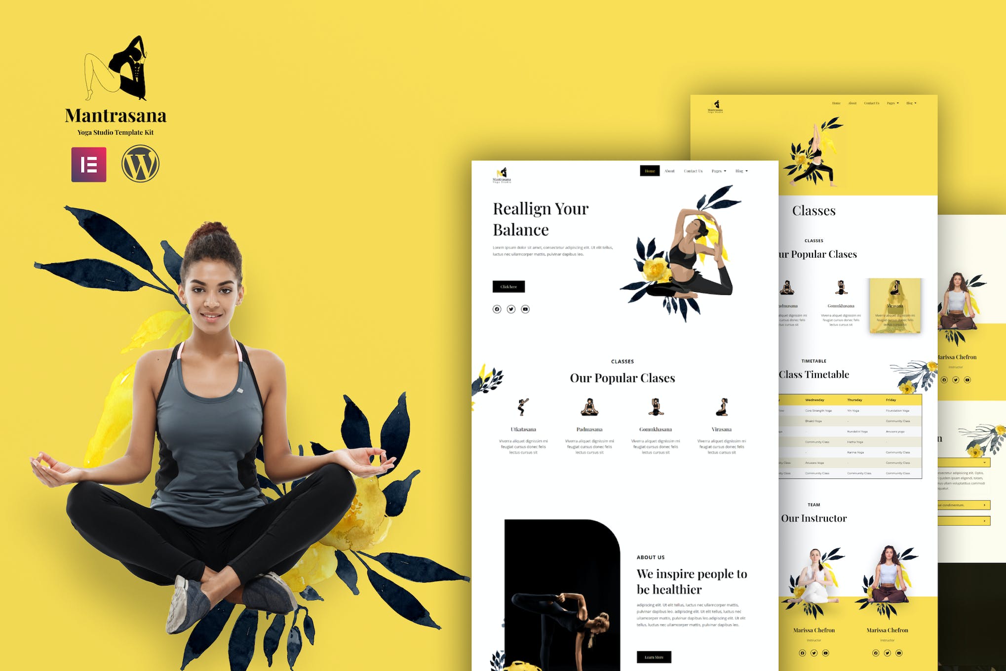 Mantrasana – Yoga Studio Elementor Template Kit