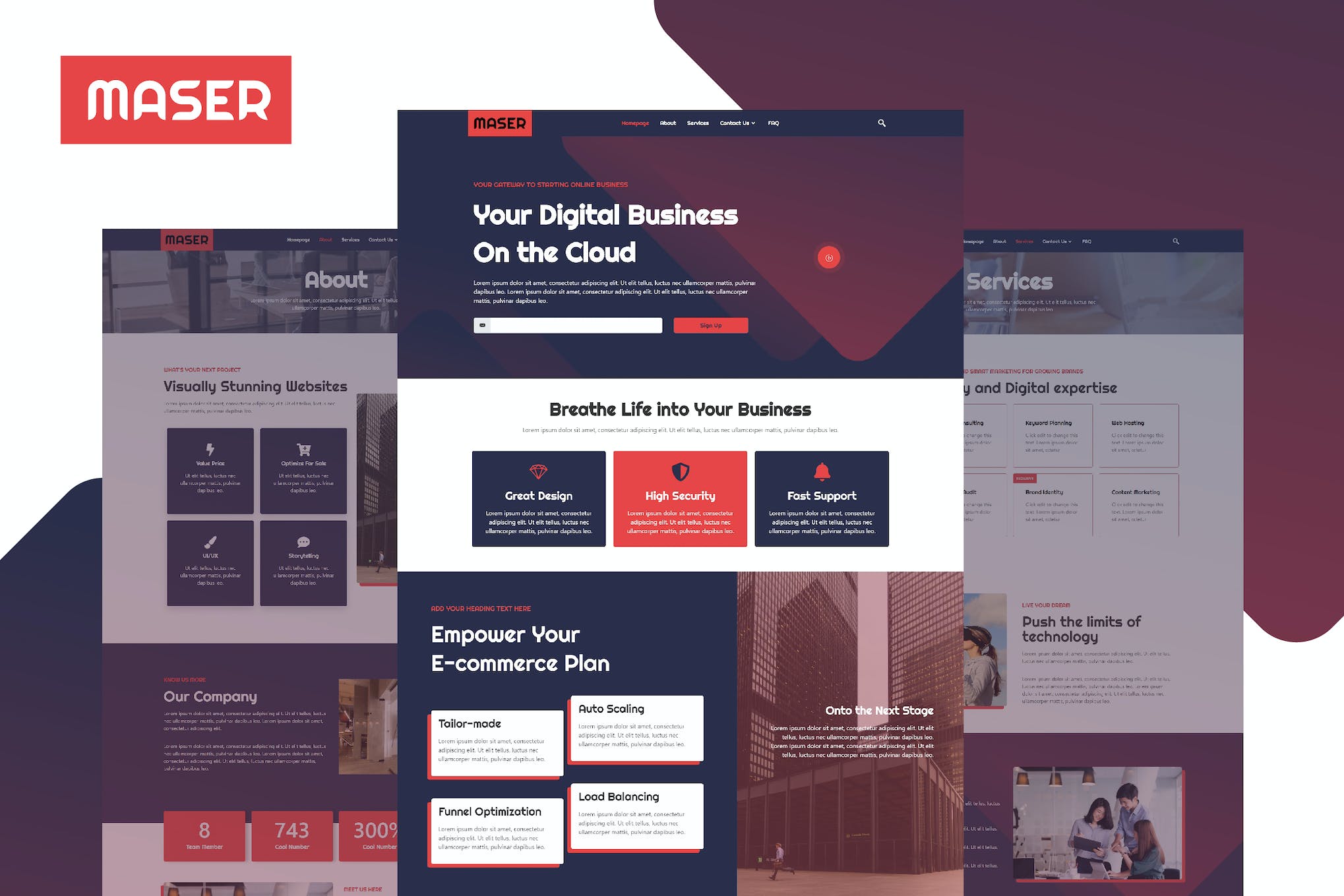 Maser – Web Design Agency Elementor Template Kit