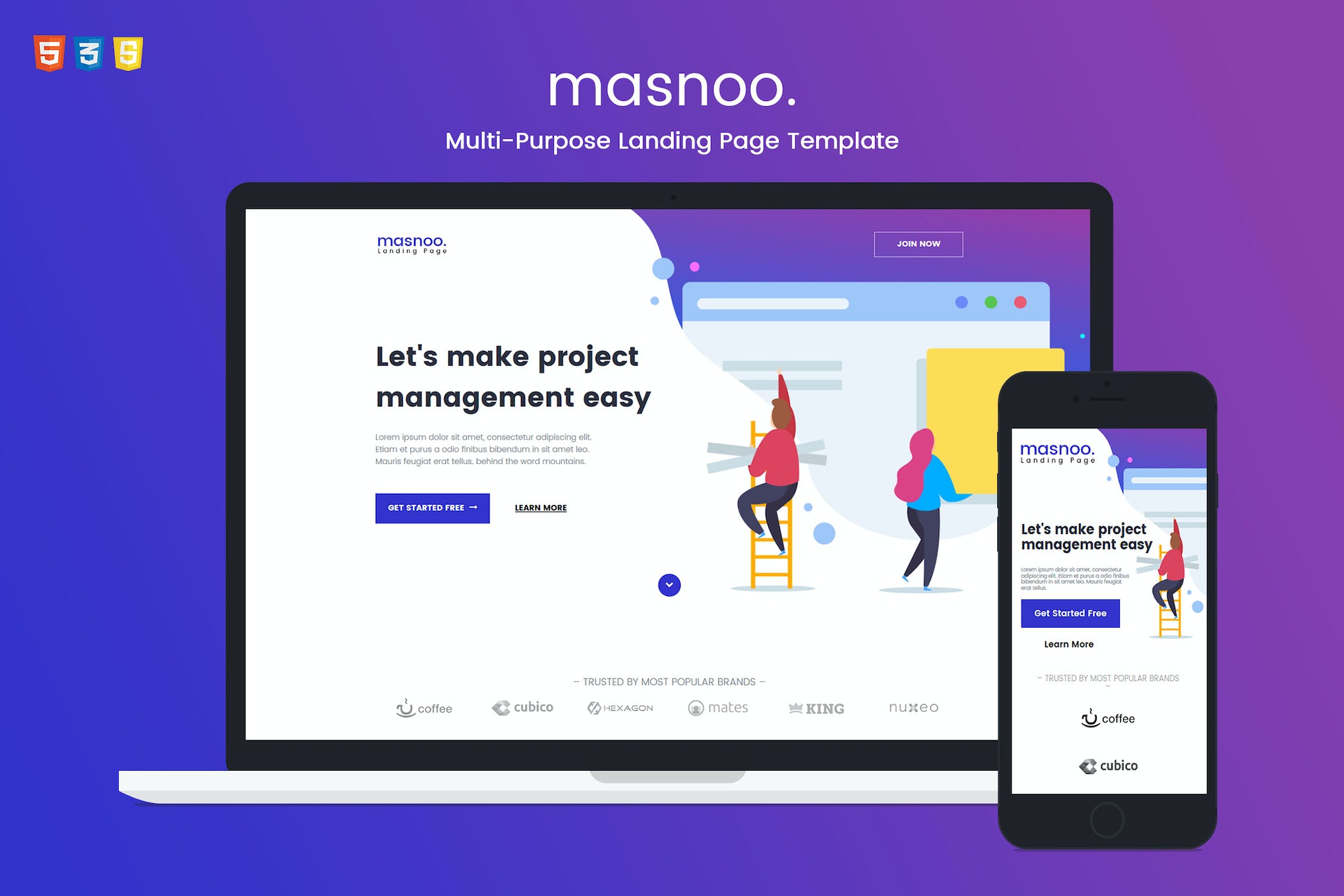 Masnoo – Multipurpose Landing Page Template