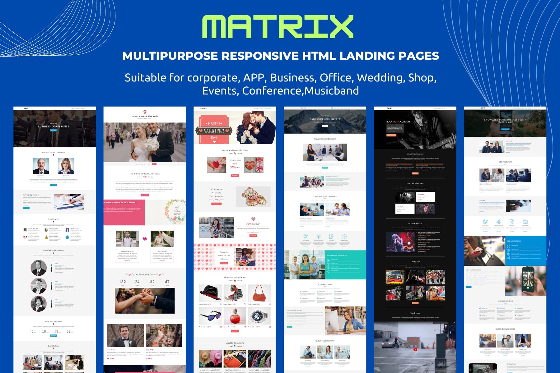 MATRIX – Multipurpose Responsive HTML Landing Page