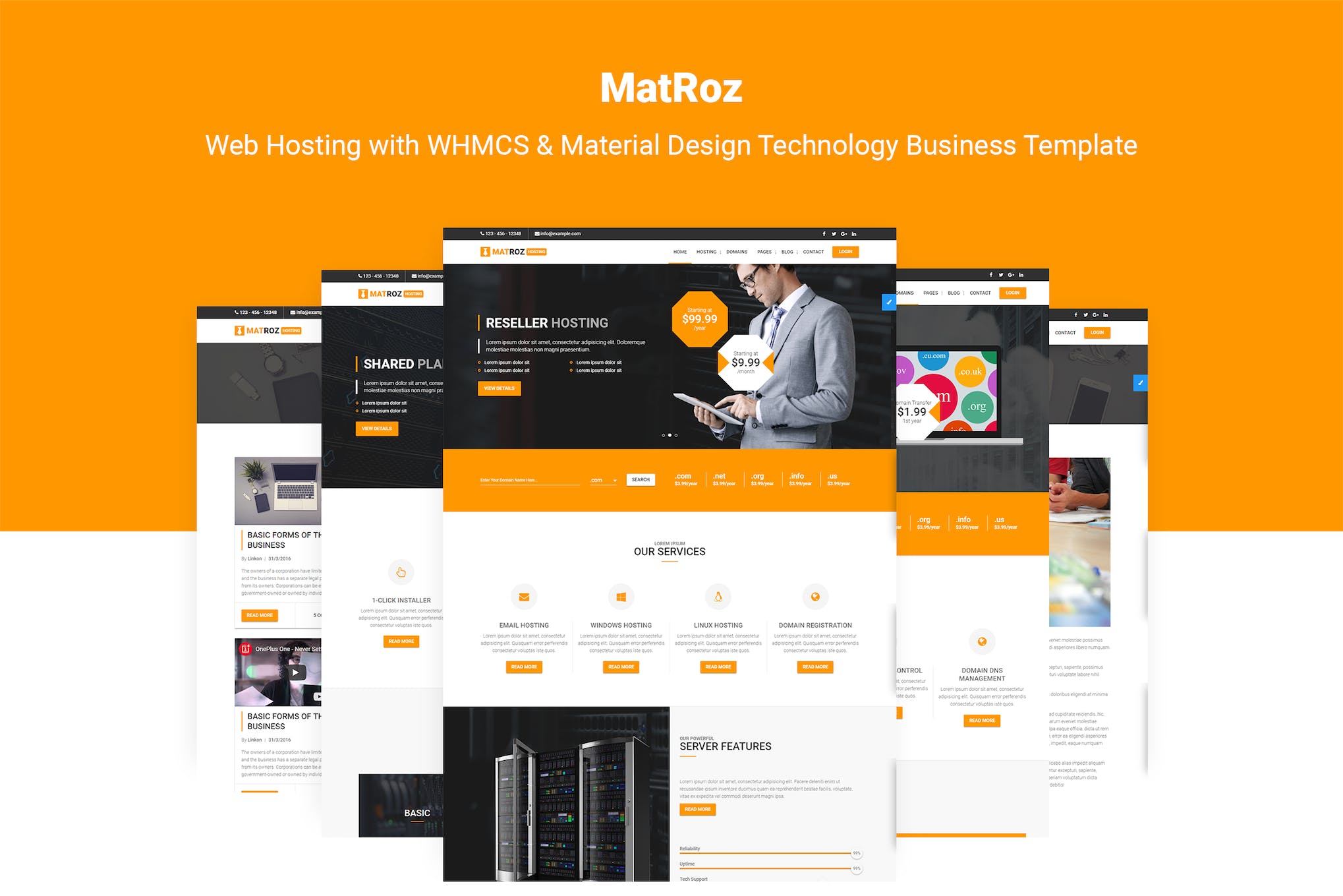 MatRoz | Hosting & Technology Business Template