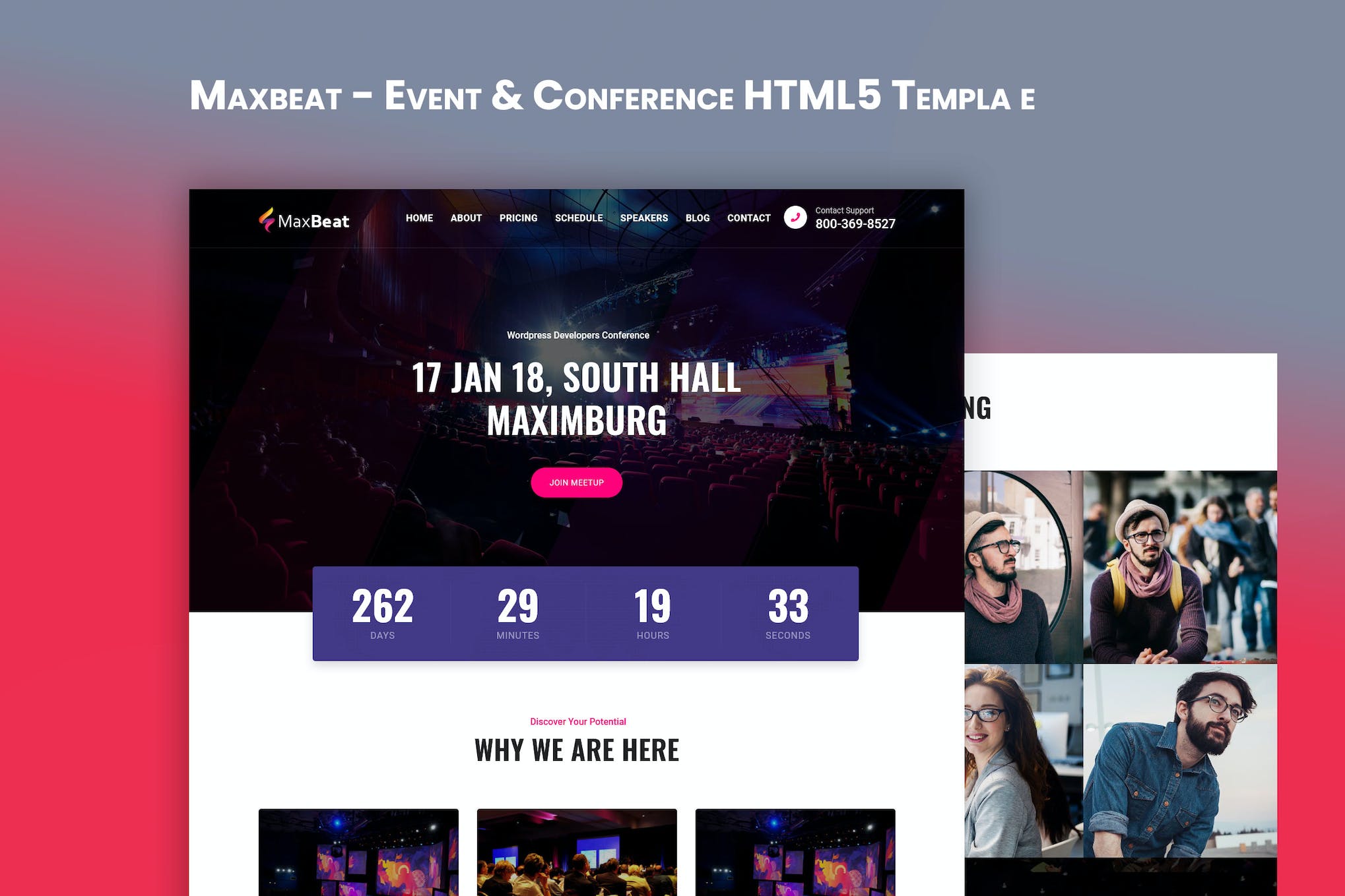 Maxbeat – Event & Conference HTML5 Templa e