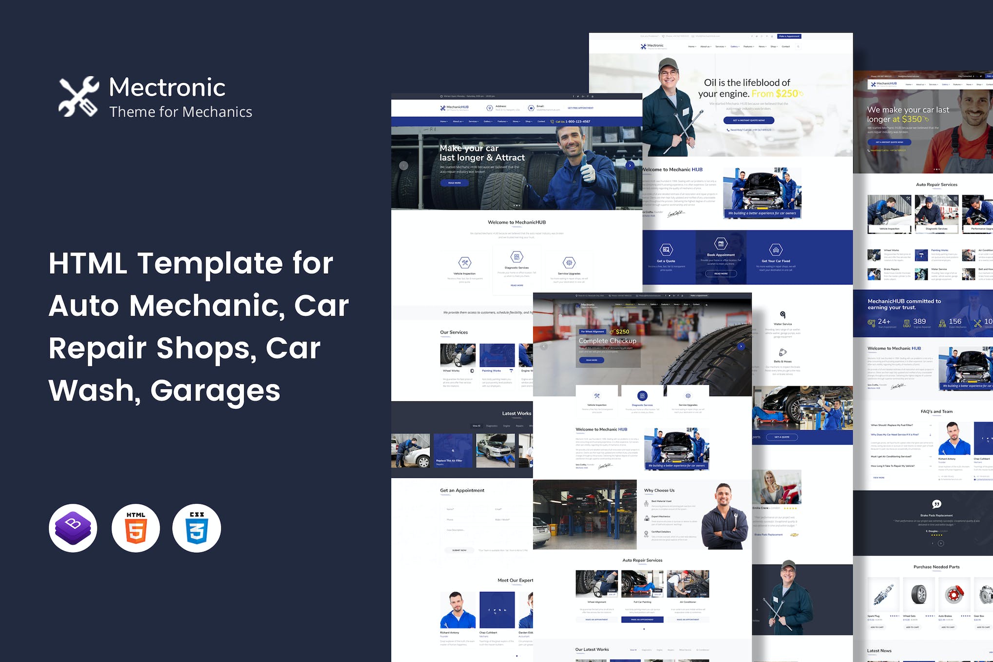 Mechanic HUB – Car Repair HTML Template