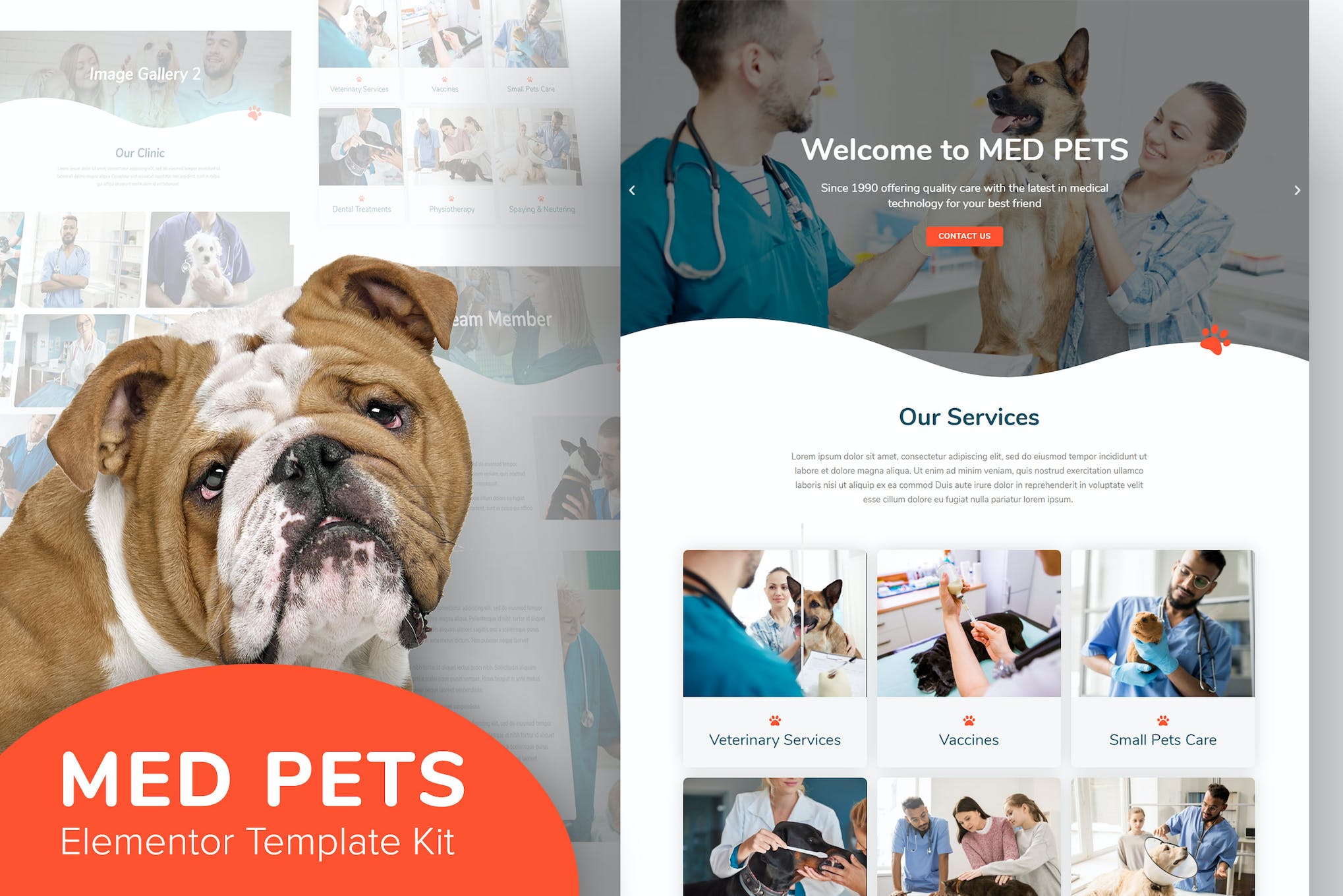 Med Pets – Veterinarian Elementor Template Kit