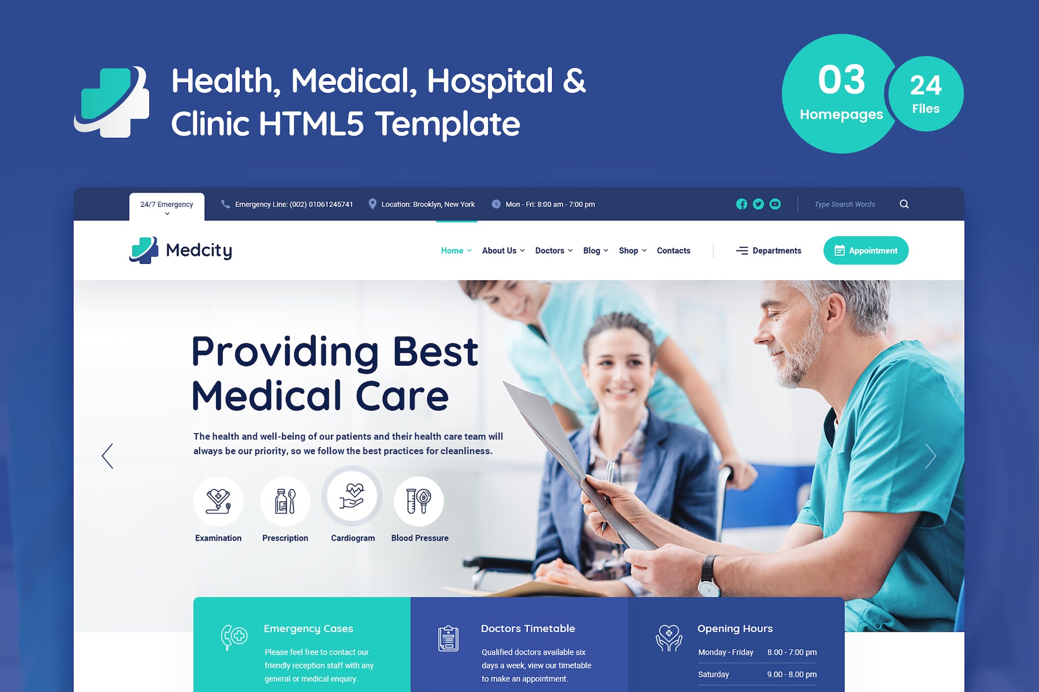 Medcity – Health & Medical HTML5 Template