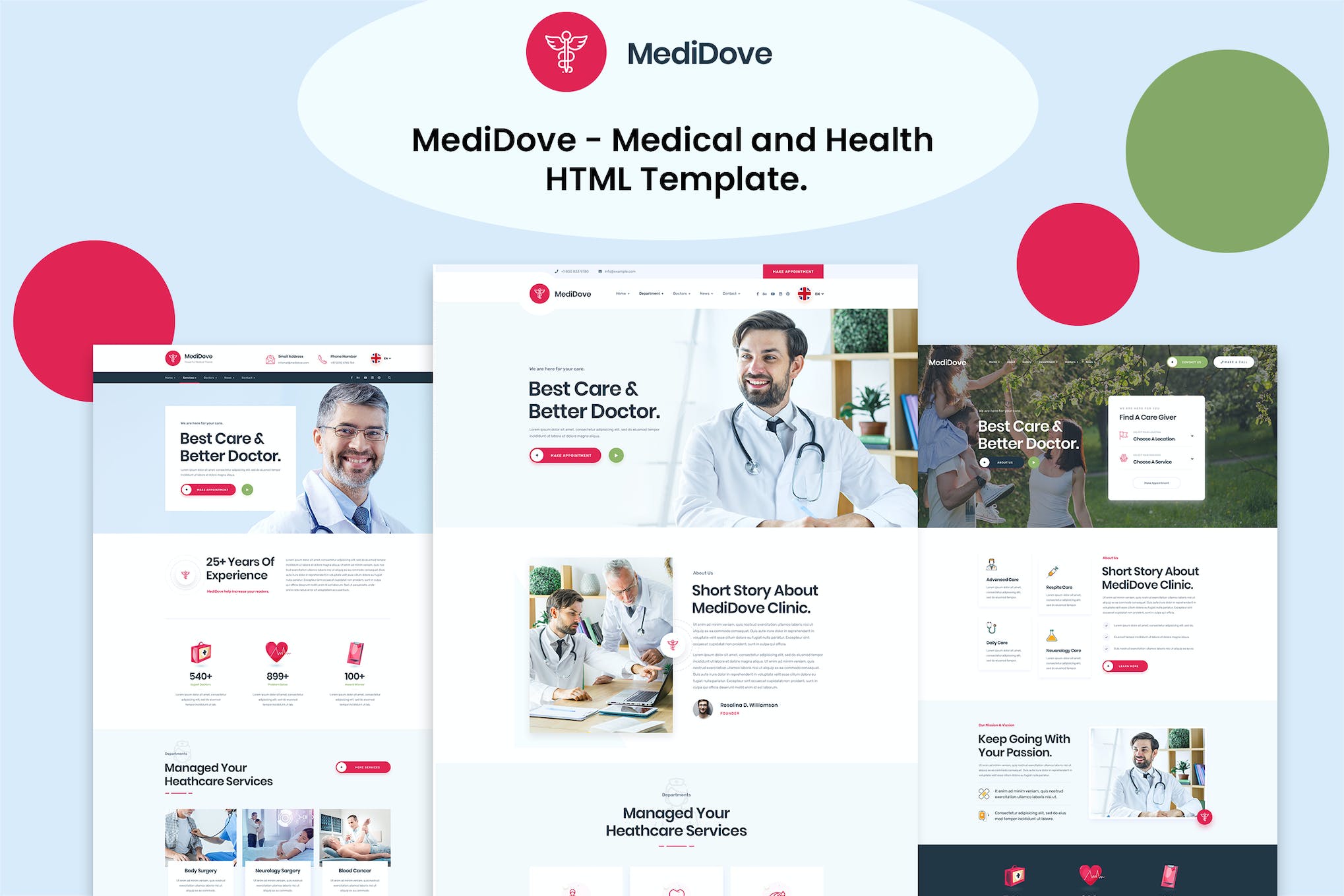 MediDove – Medical and Health HTML5 Template