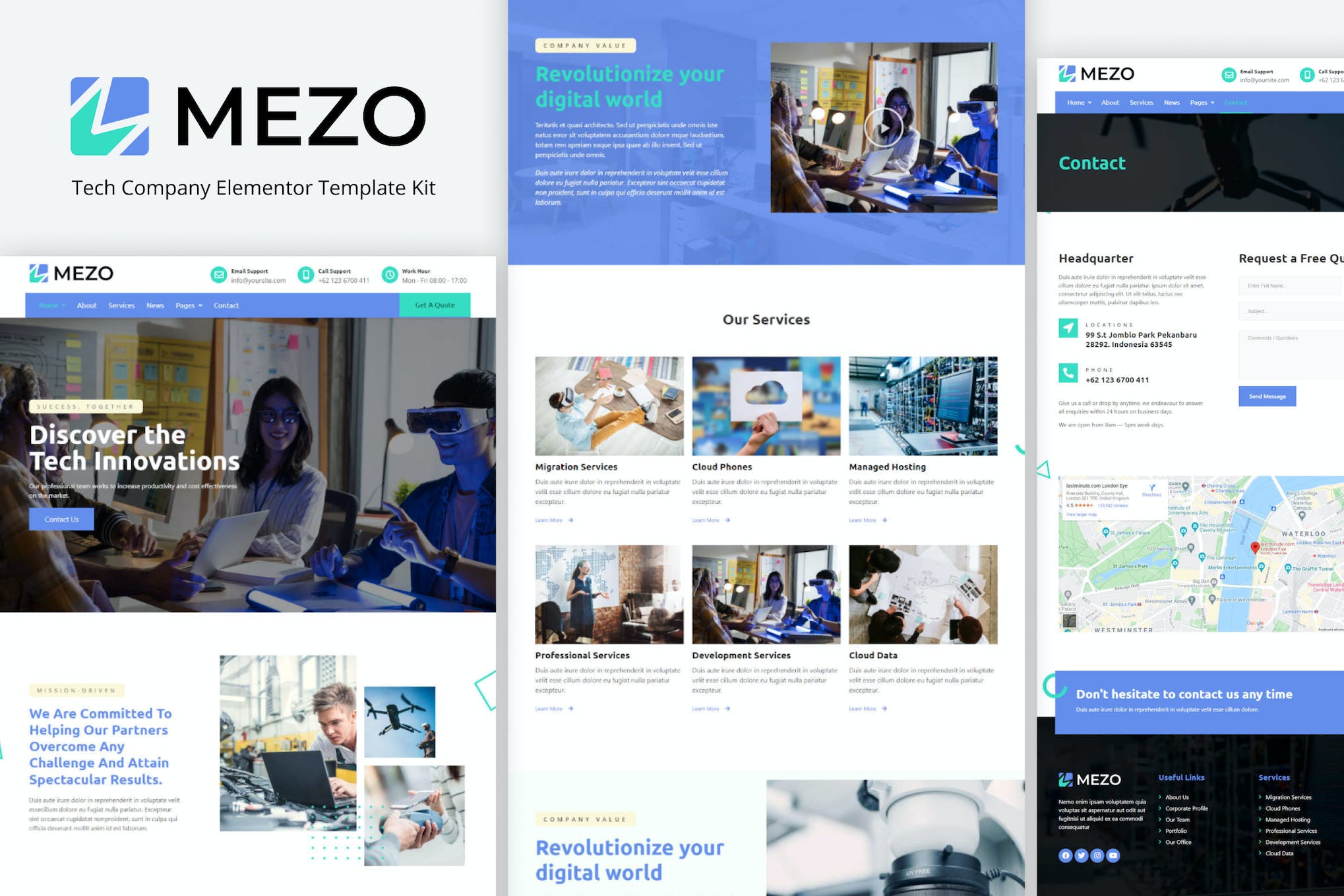 Mezo – Tech Company Elementor Template Kit