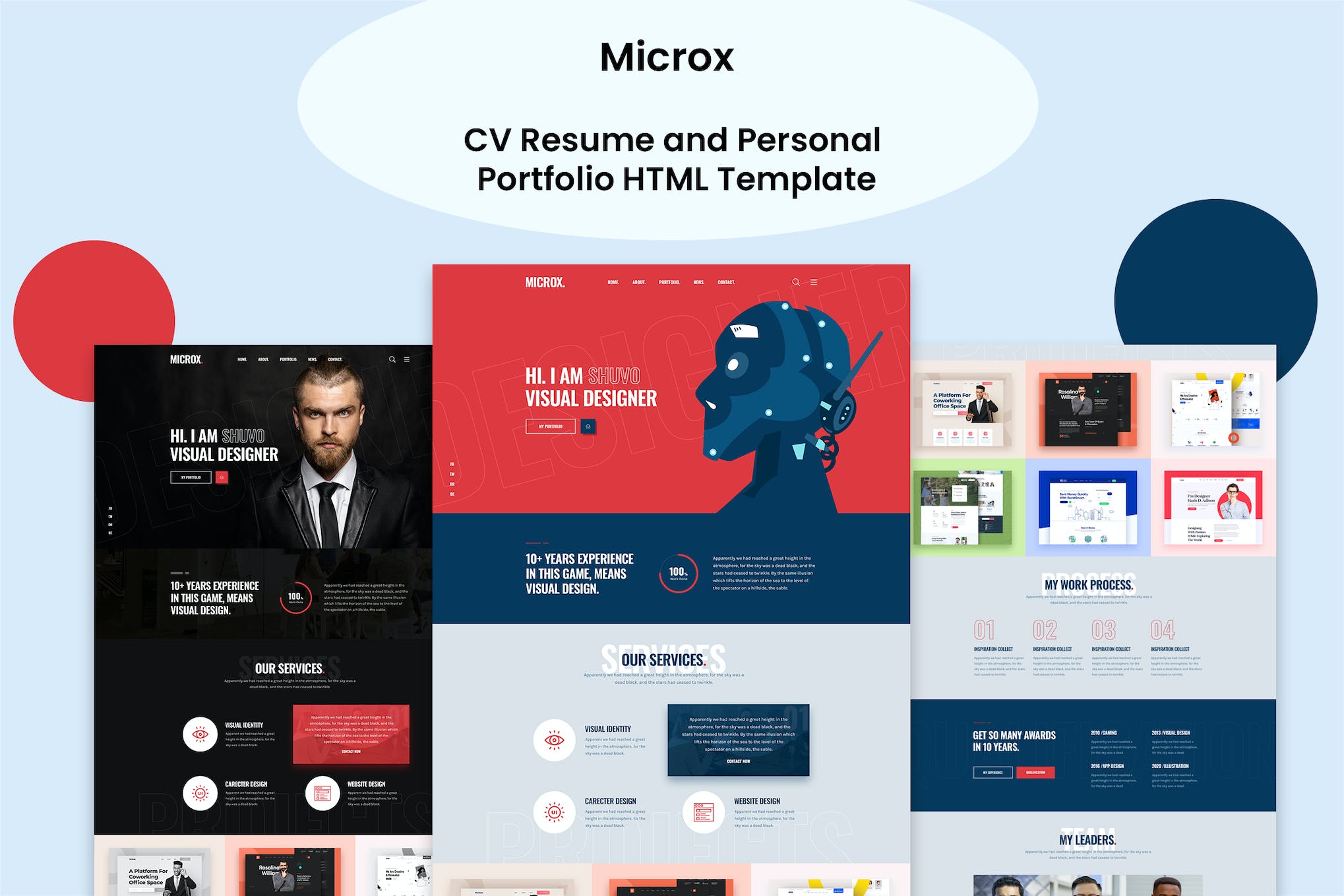 Microx – CV Resume and Personal Portfolio Template