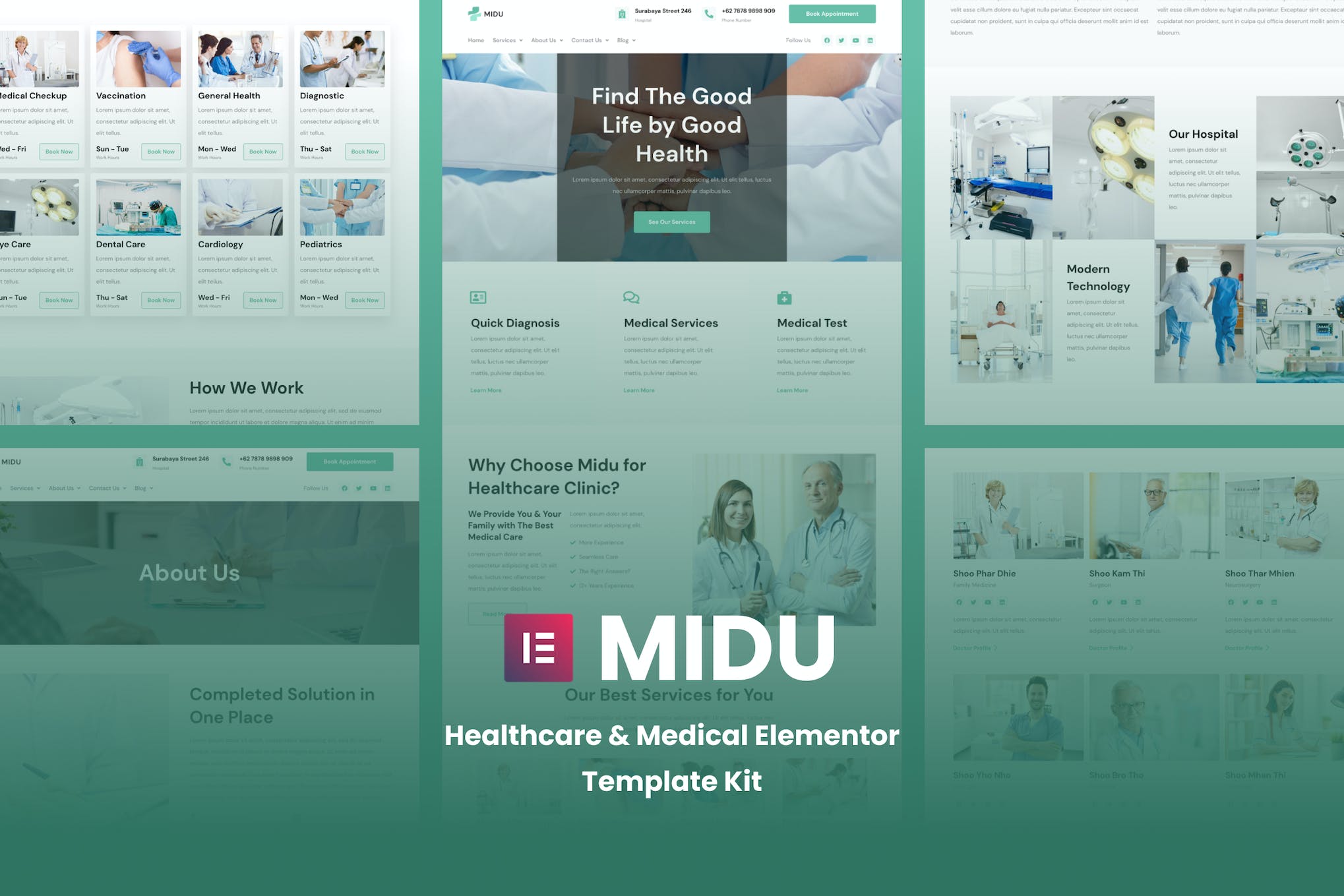 Midu – Healthcare & Medical Elementor Template Kit