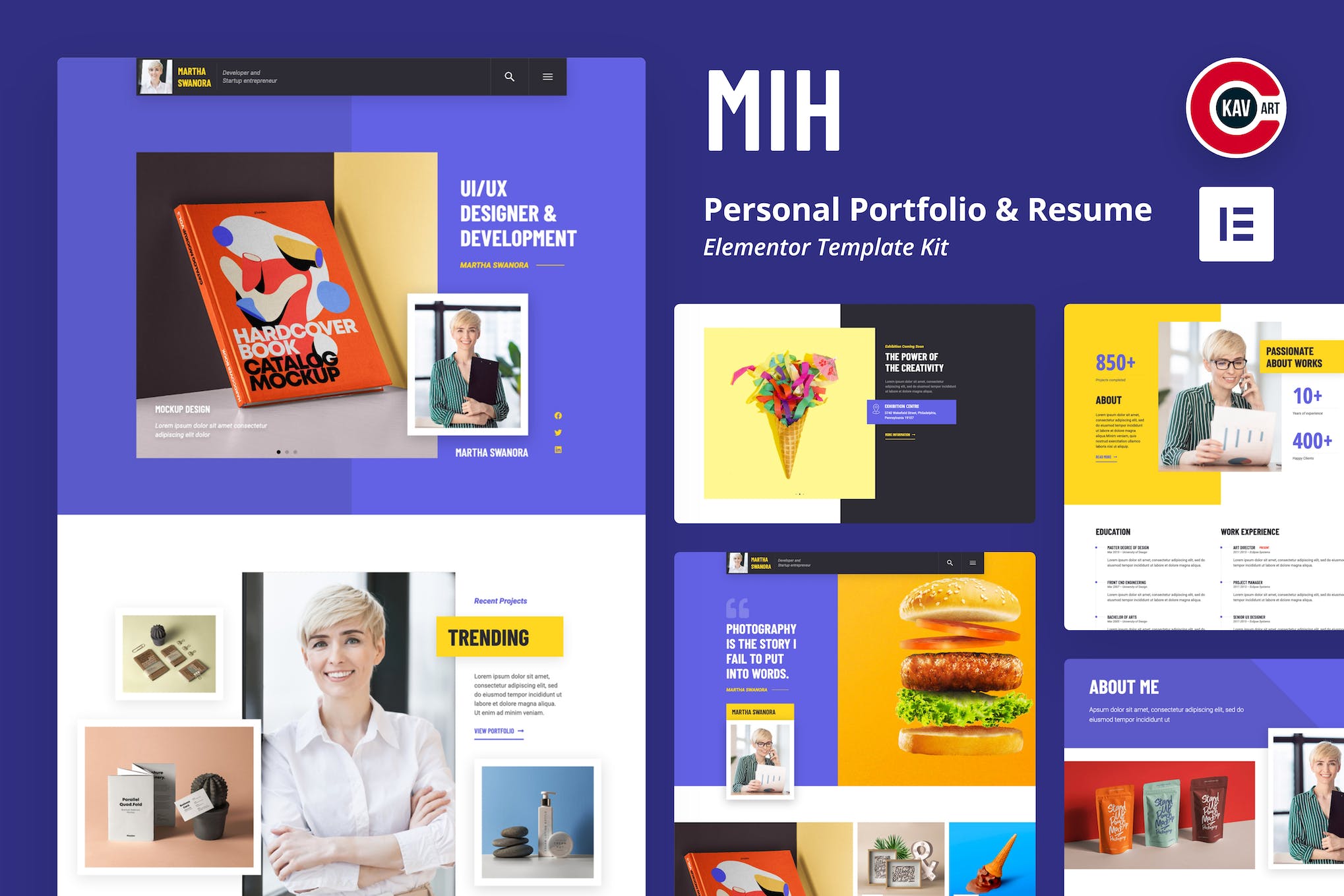 MIH – Personal Portfolio & Resume Template Kit