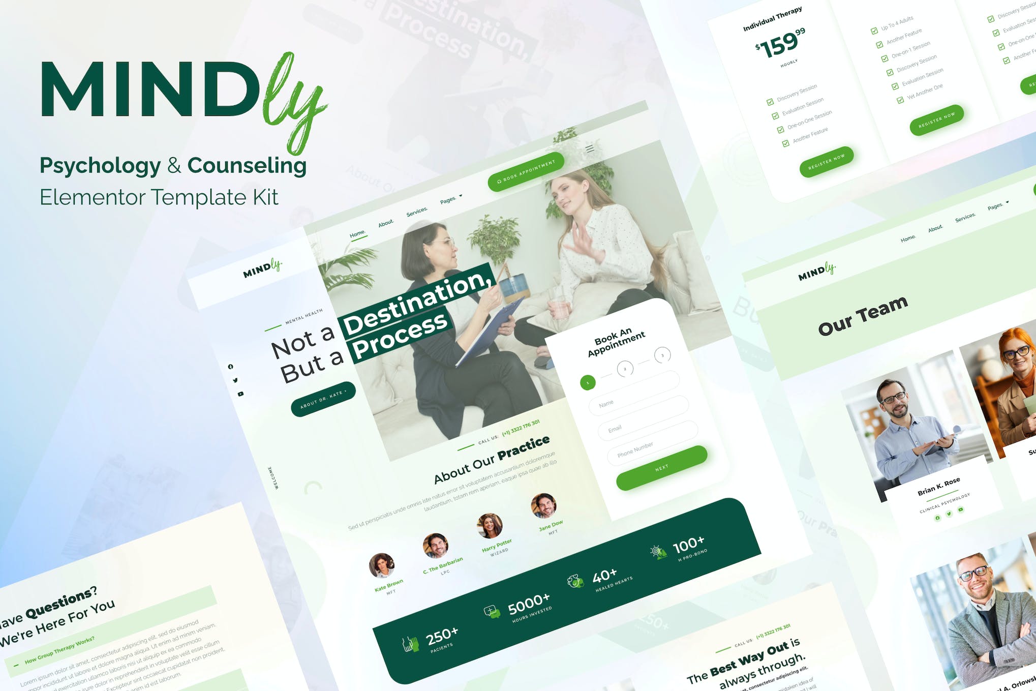 Mindly – Psychology, Therapy & Counseling Elementor Template Kit