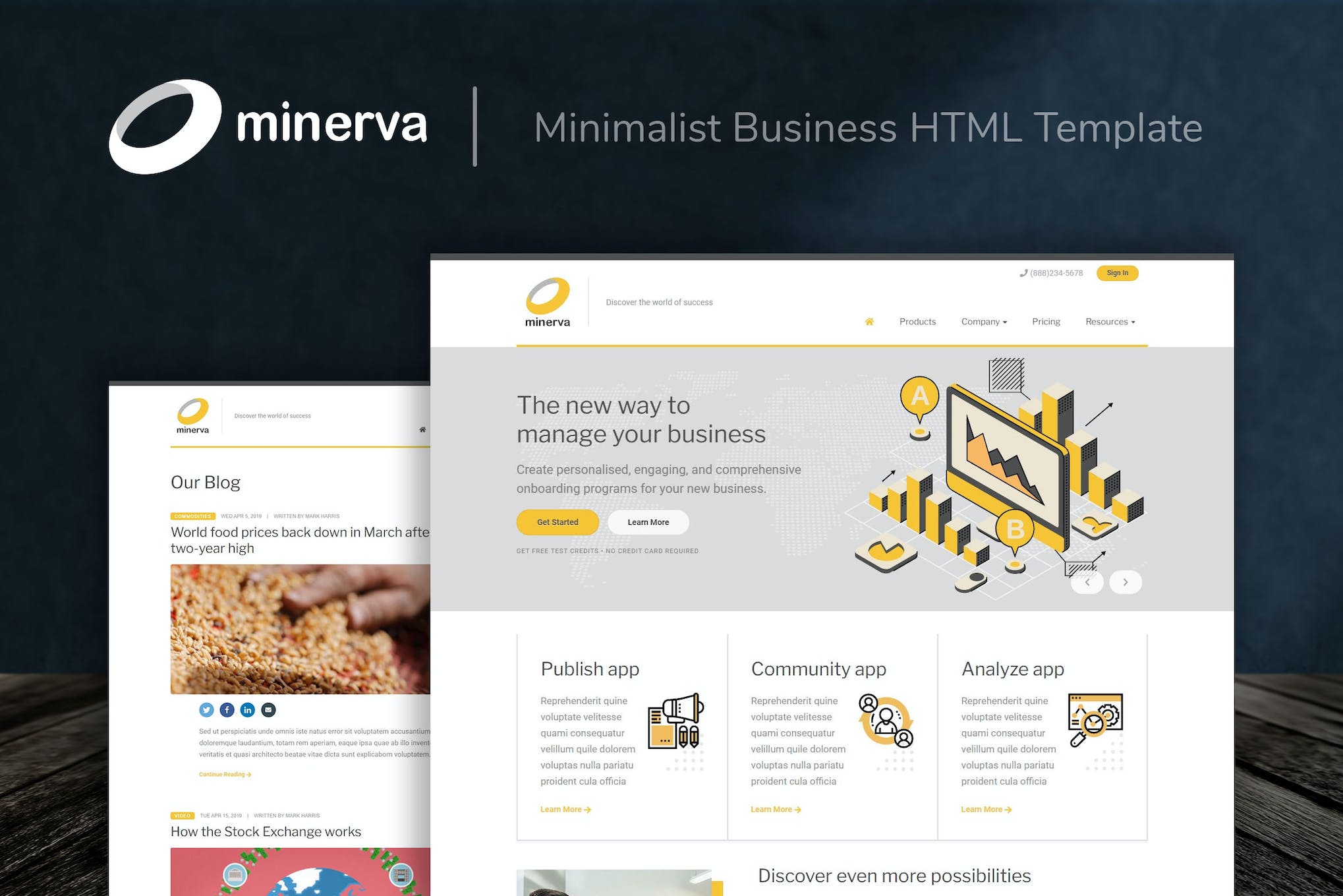 Minerva – Minimalist Business HTML Template