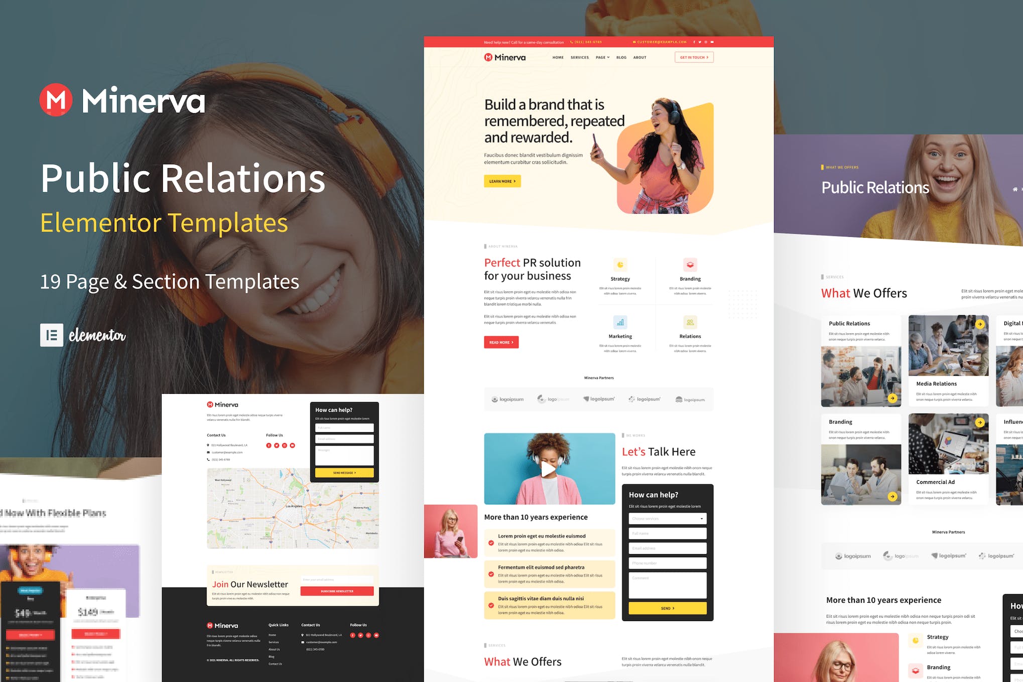 Minerva – Public Relation & Creative Agency Elementor Template Kit