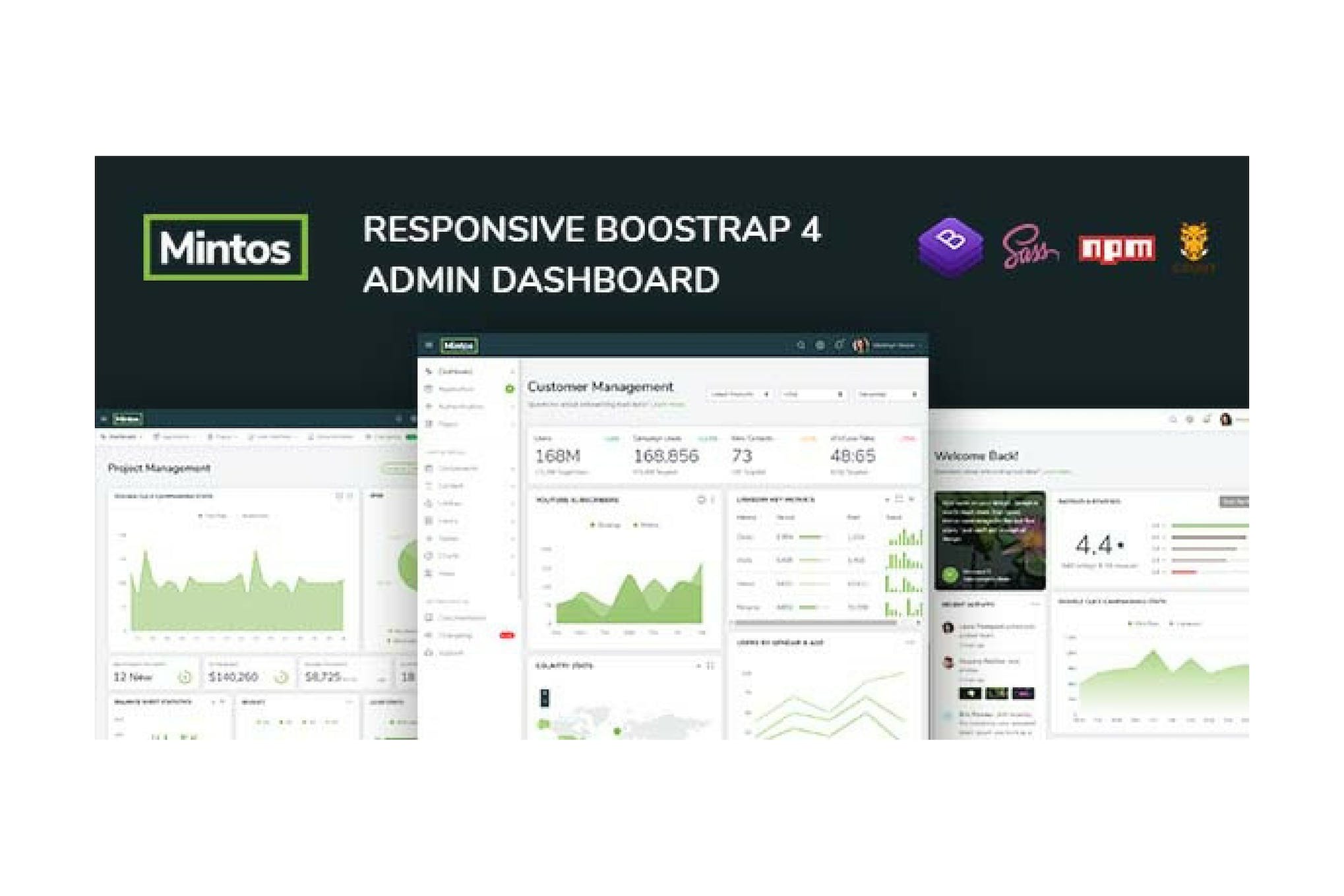 Mintos – Responsive Bootstrap 4 Admin Dashboard