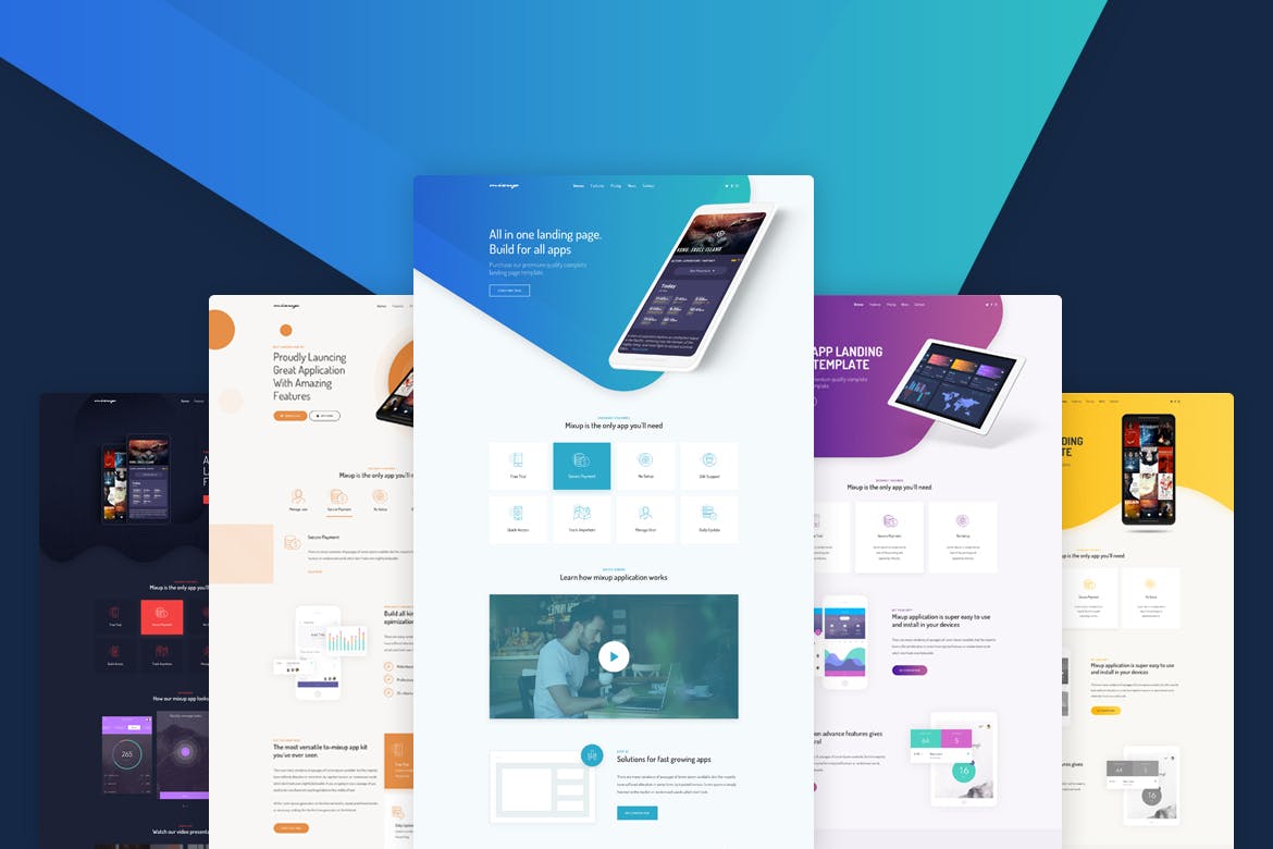 Mixup – App Landing Page HTML Template