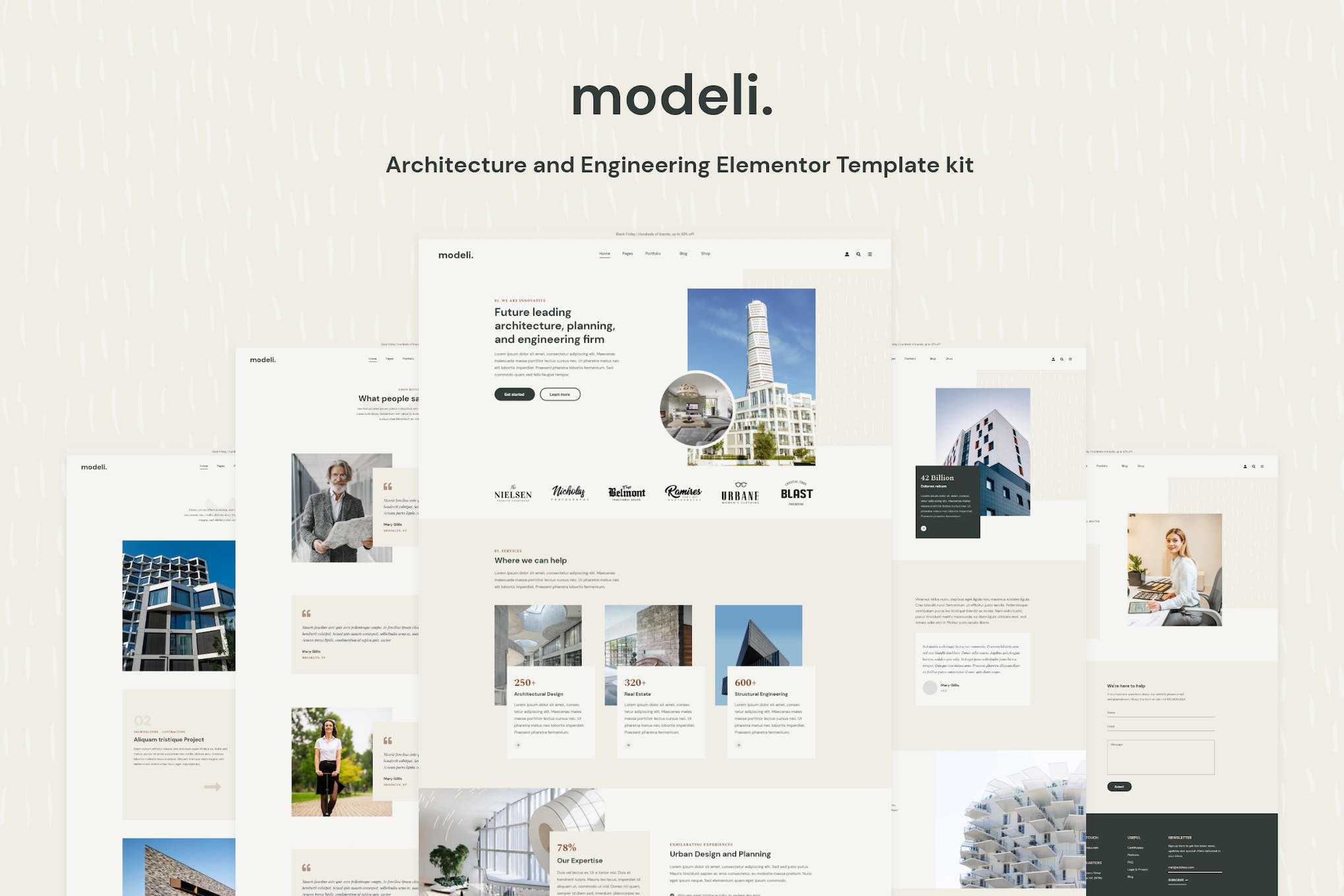 Modeli – Architecture & Engineering Elementor Template kit