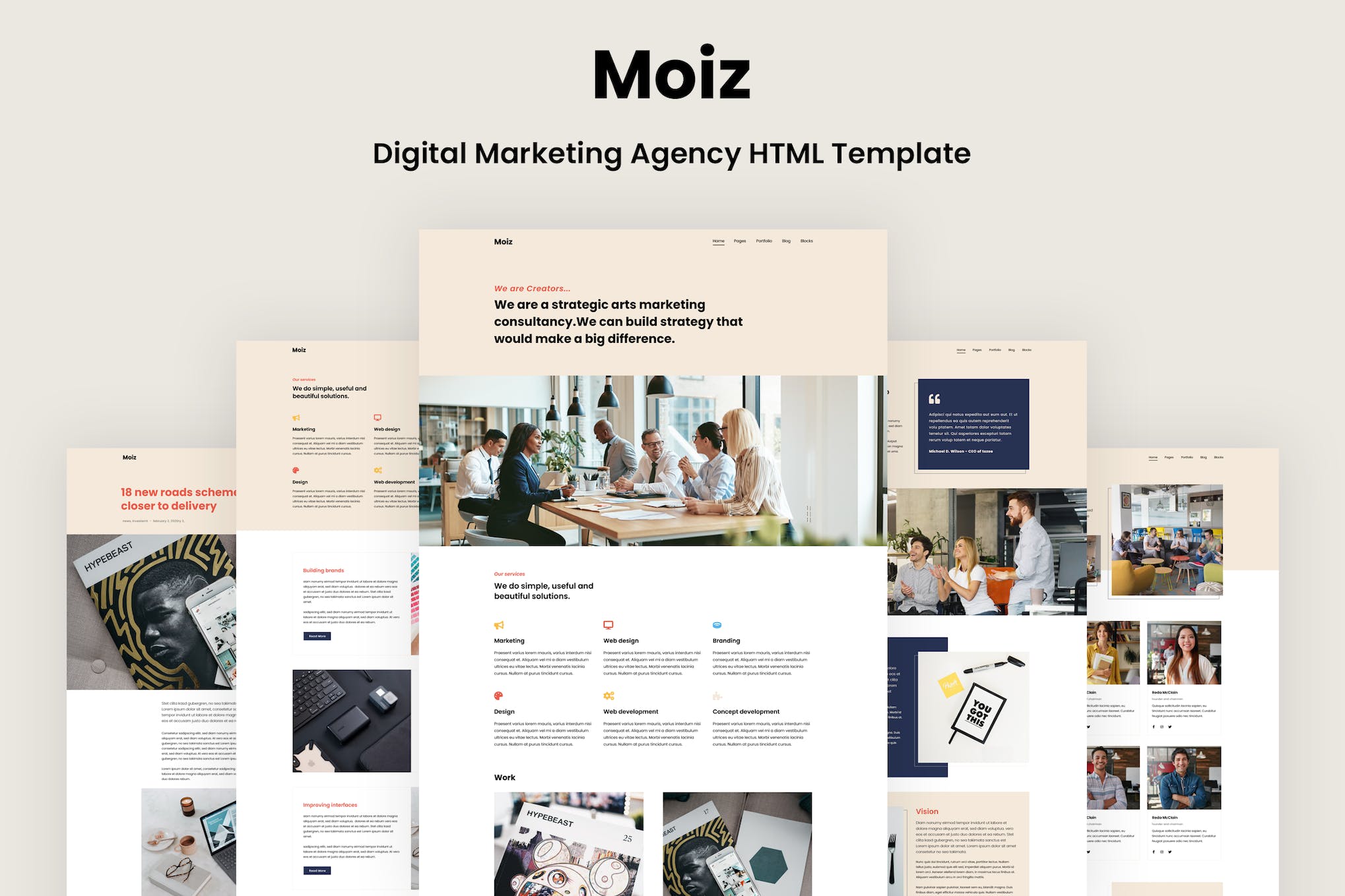 Moiz – Digital Marketing Agency HTML Template