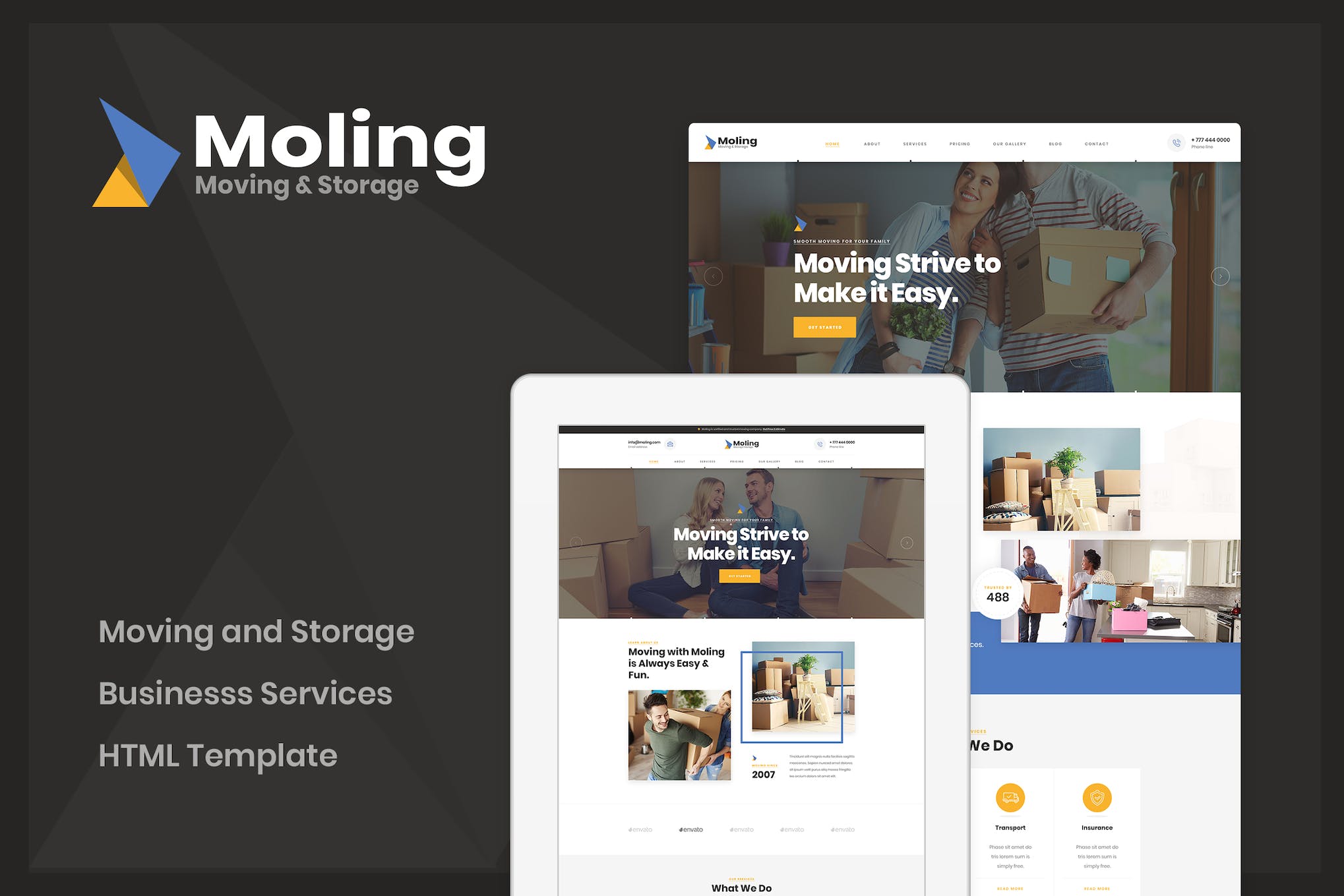 Moling – Moving and Storage Services HTML Template