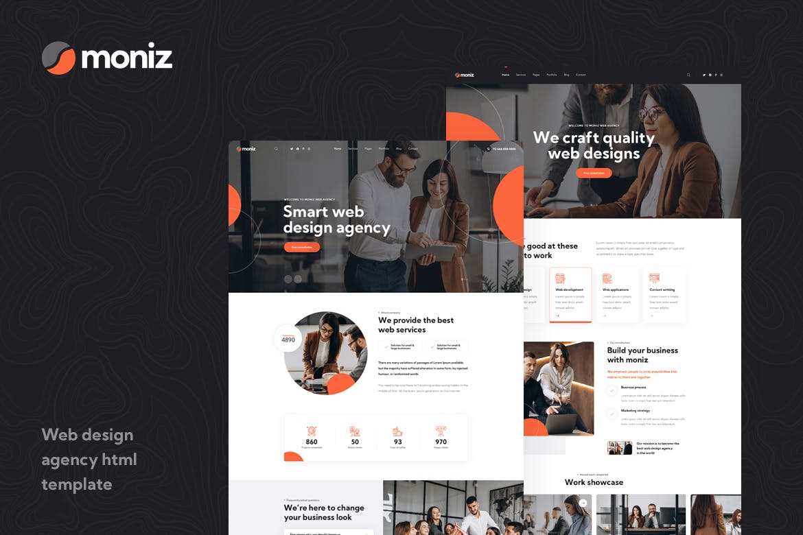 Moniz – Web Design Agency HTML Template