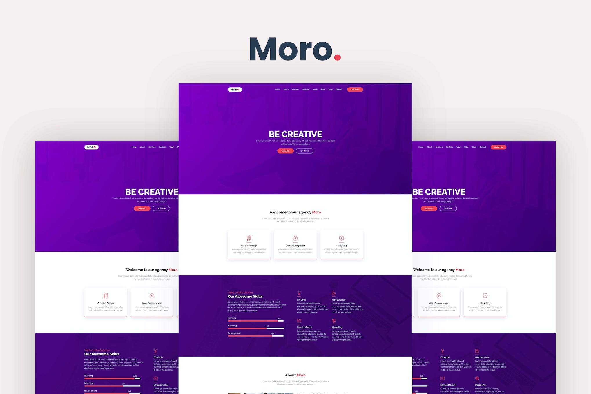 Moro – One Page Parallax