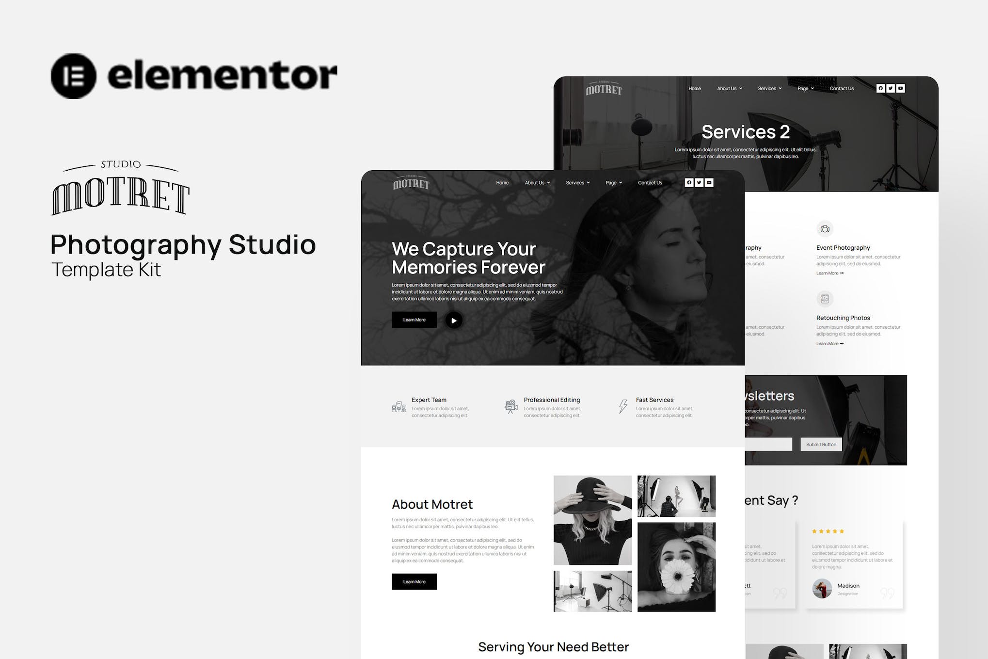 Motret – Digital Marketing Elementor Template Kit