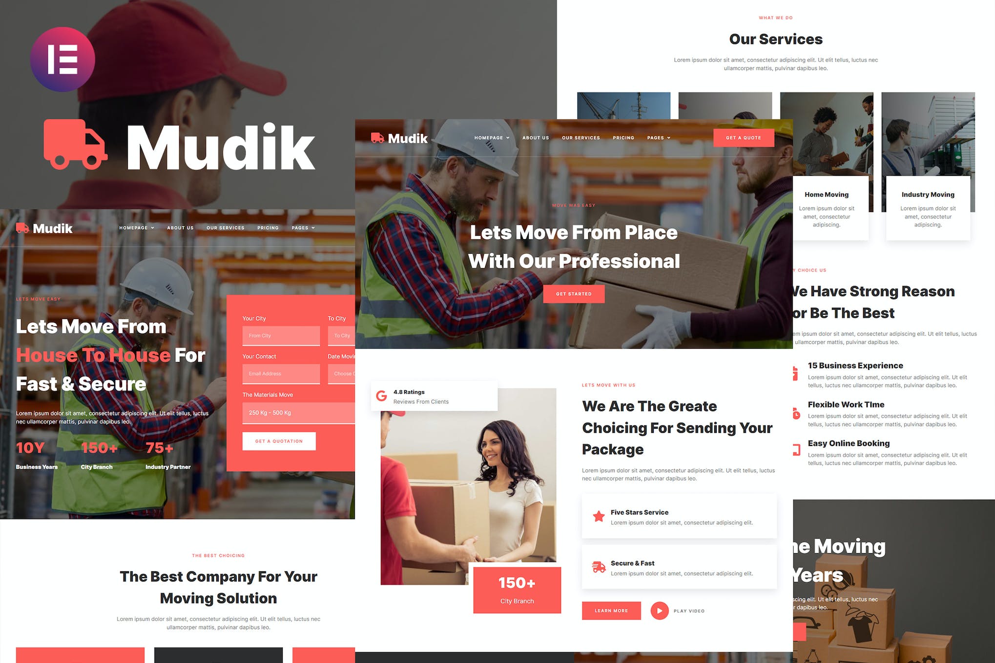 Mudik – Moving & Transportation Services Elementor Template Kit