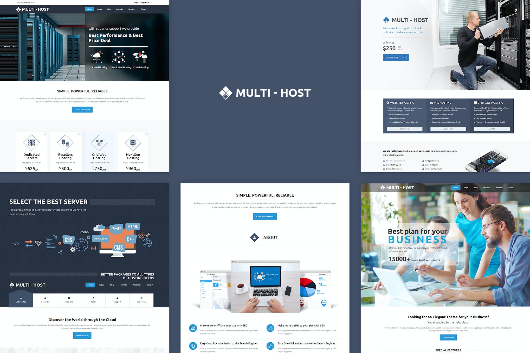 Multi Host – Responsive Hosting Template