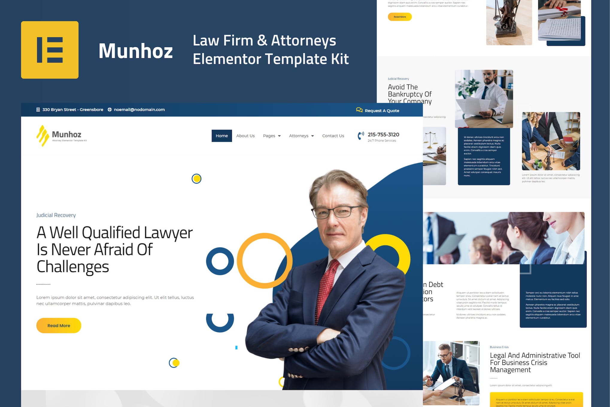 Munhoz – Law Firm & Attorneys Elementor Template Kit