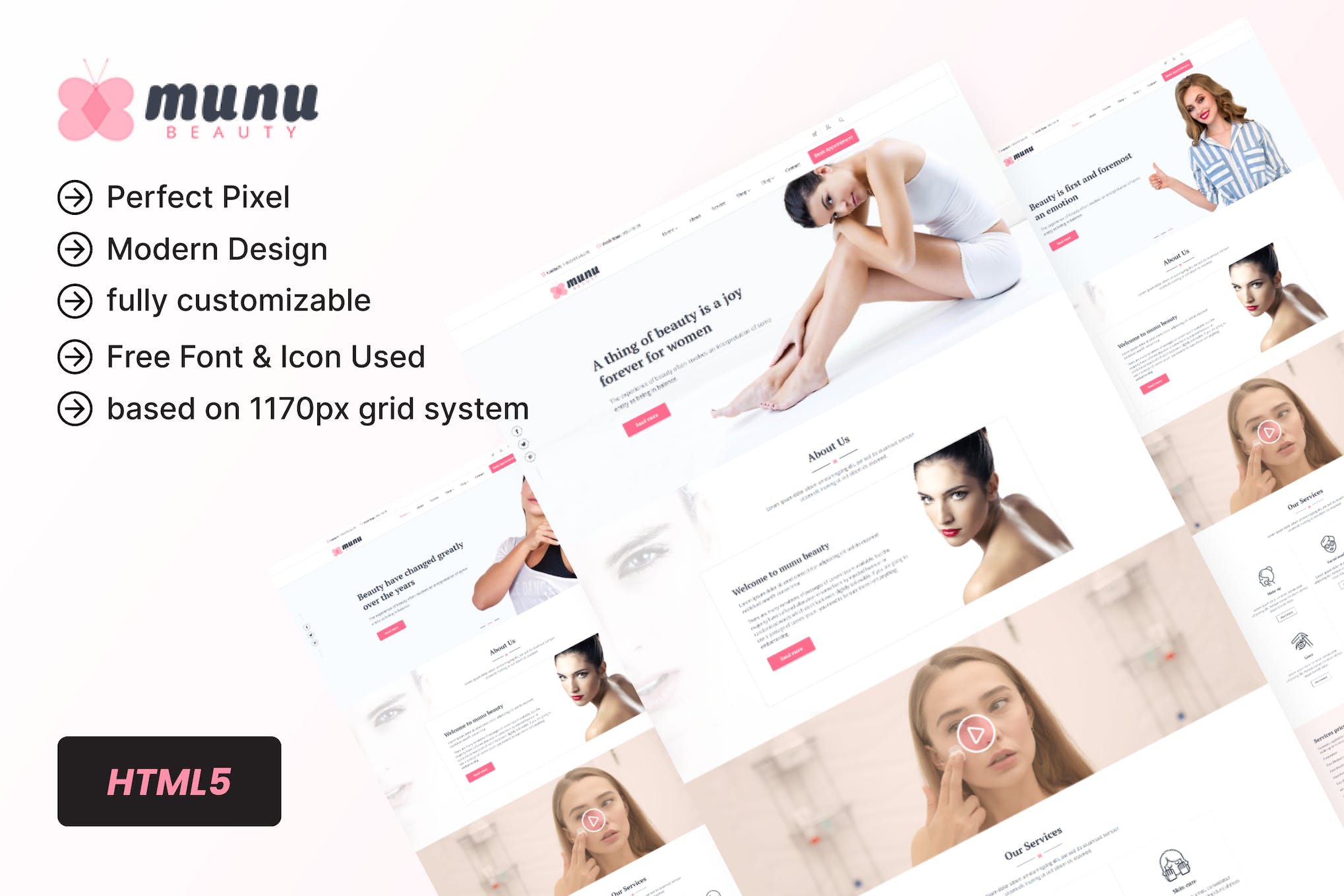 Munu – Beauty HTML5 Template + RTL