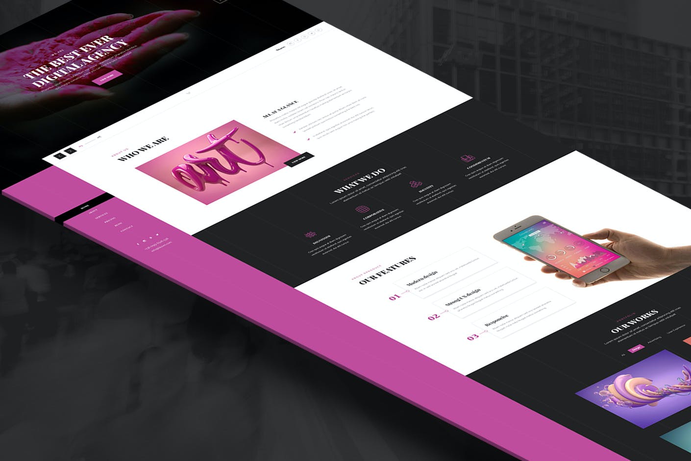 Musse – One Page Portfolio, Agency HTML Template