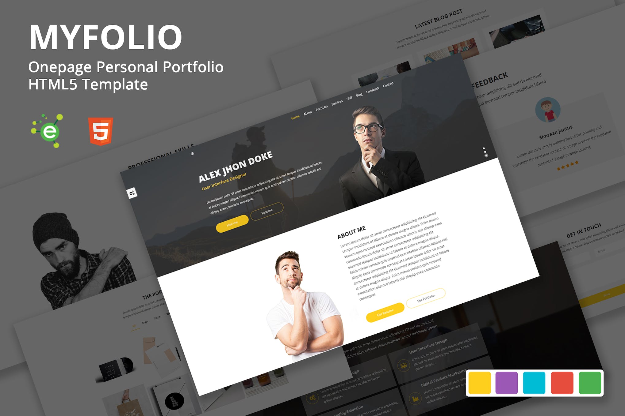 Myfolio – Personal Portfolio HTML5 Template