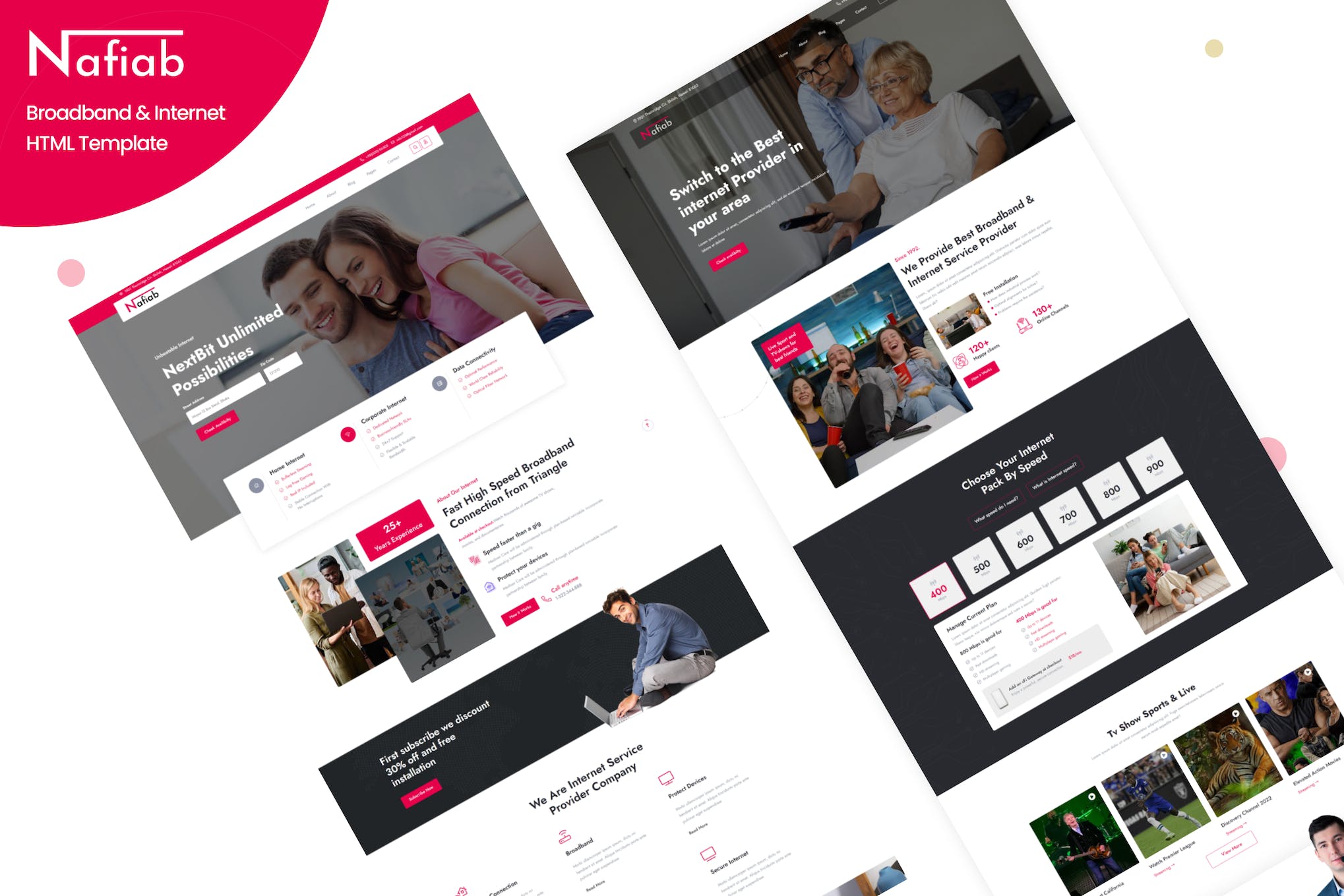 Nafiab – Broadband & Internet HTML Template