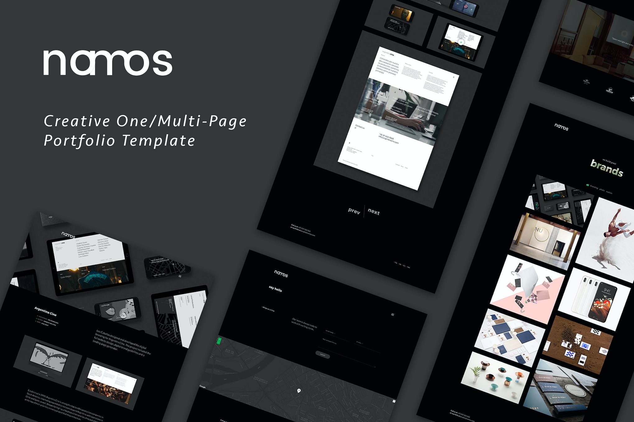 Namos – Creative One/Multi-Page Portfolio Template