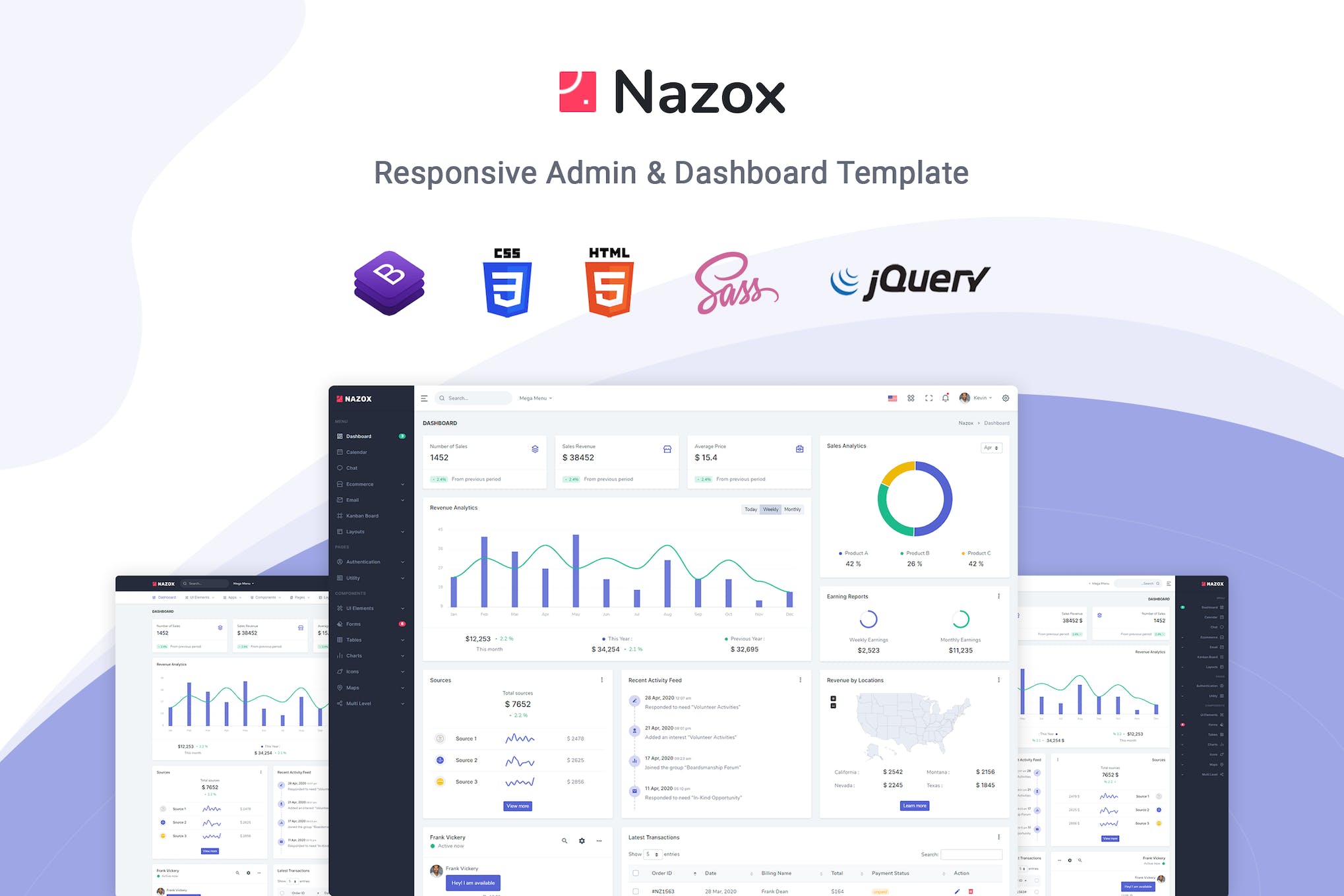 Nazox – Admin & Dashboard Template