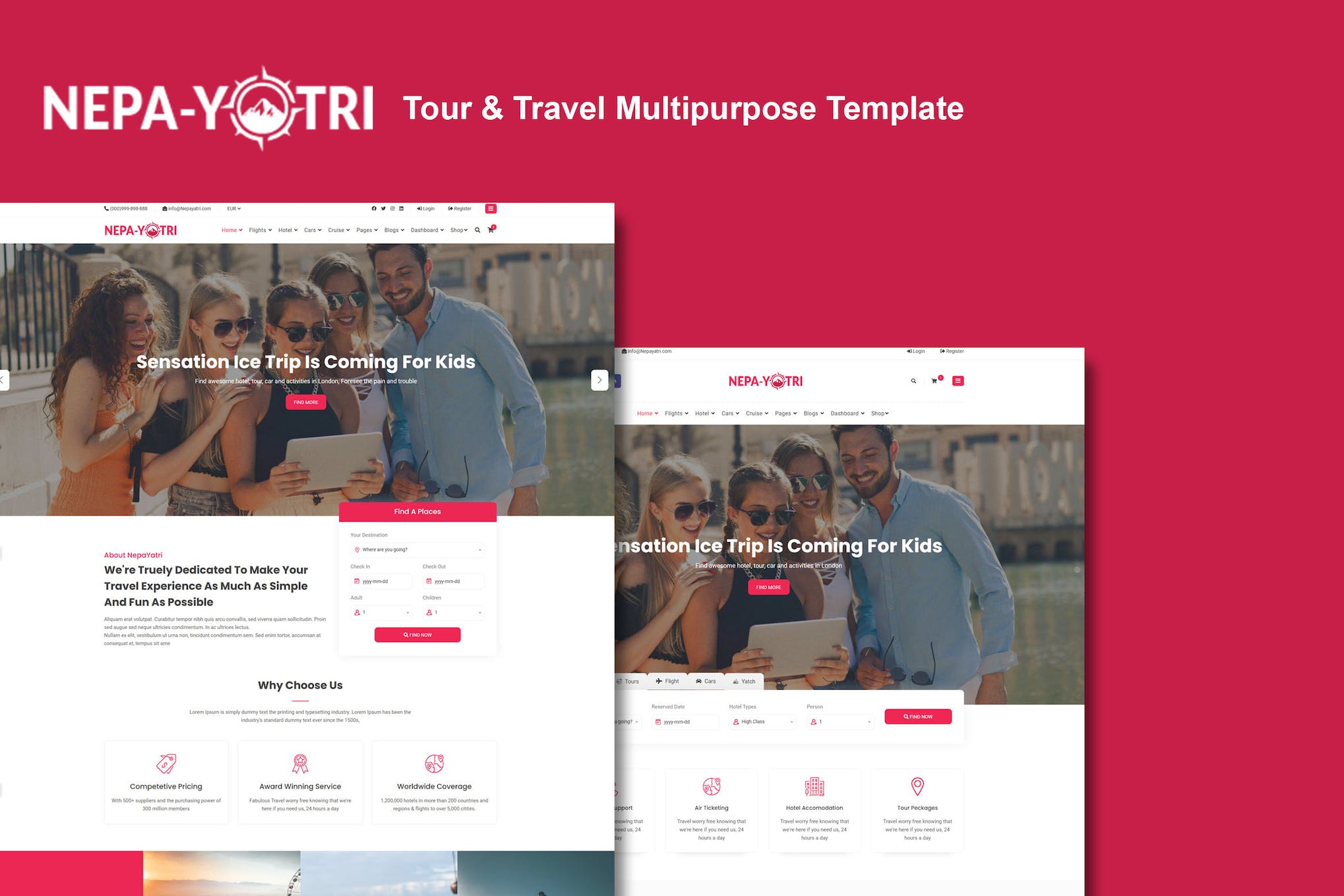 Nepayatri – Tour & Travel Multipurpose Template