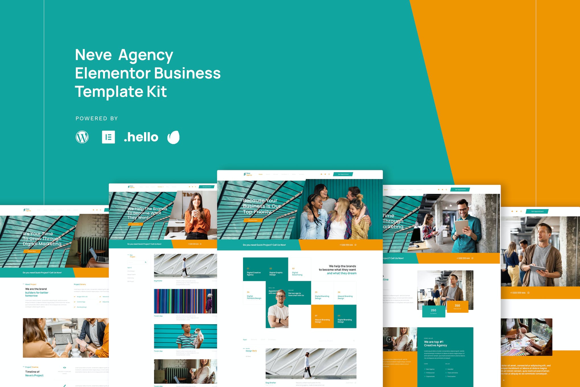 Neve – Digital Business Agency Elementor Template Kit